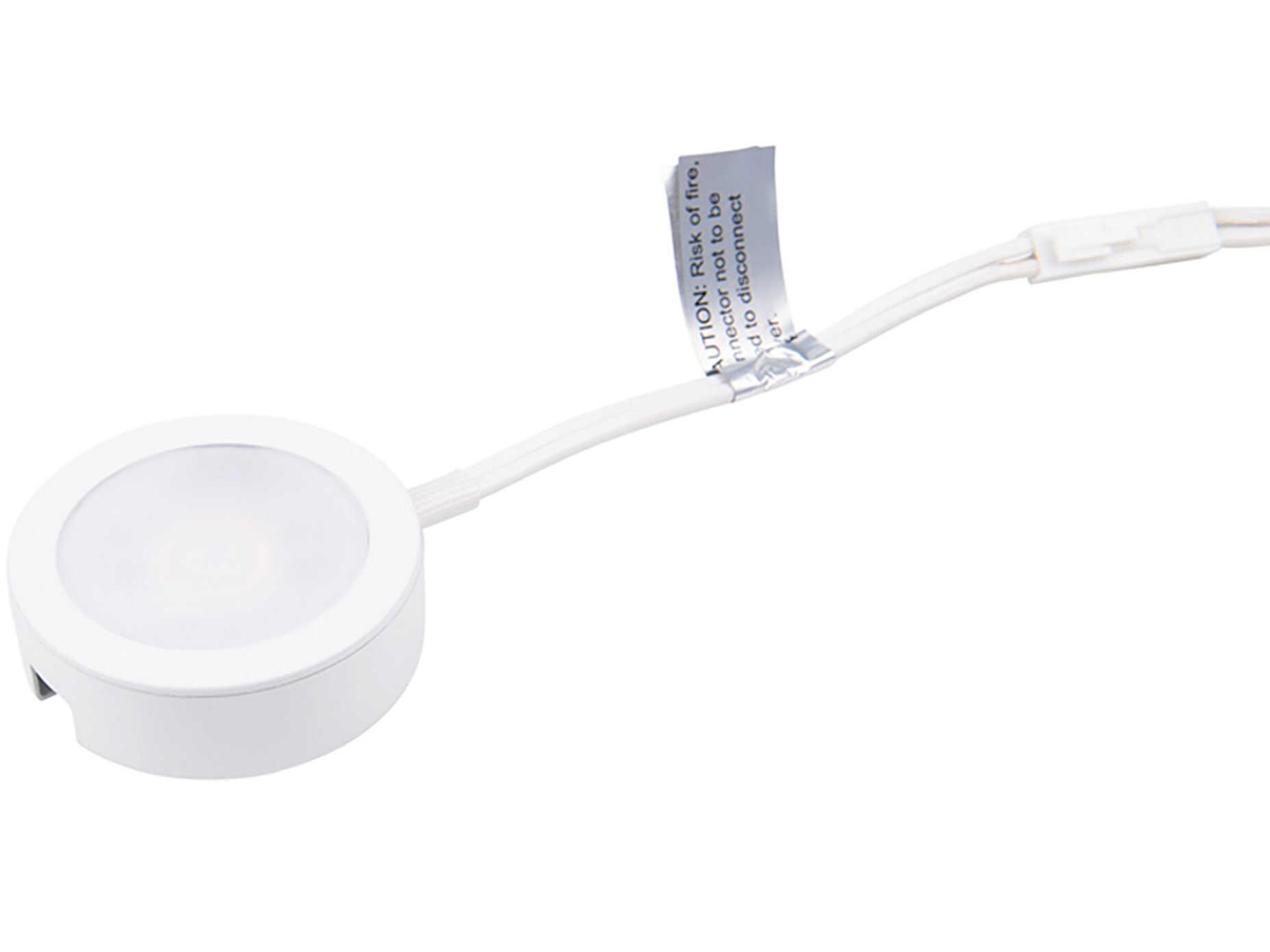 WAC Lighting Line Voltage Puck with Single 6" Lead Wire and 6ft Power Cord with Roll Switch