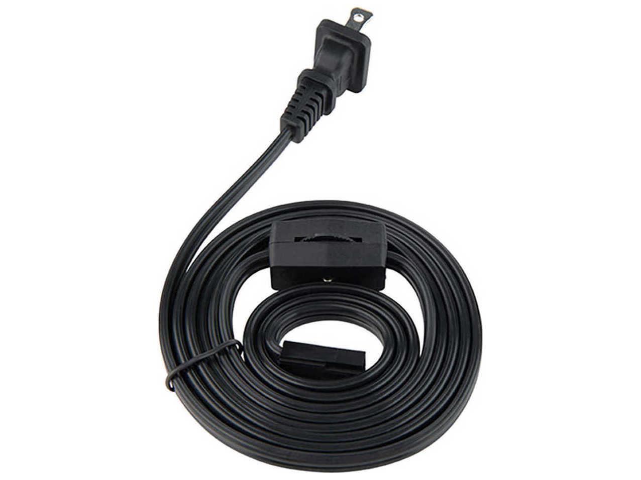 WAC Lighting Line Voltage Puck 6ft Power Cord with Roll Switch