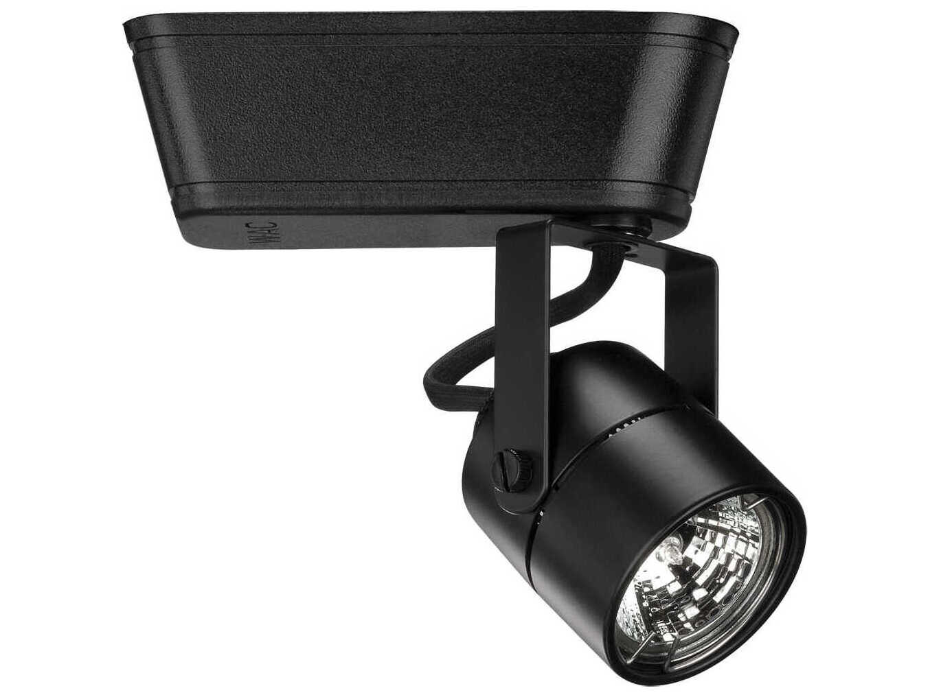 WAC Lighting Low Voltage 1-Light Black Cylinder Track Head