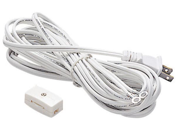 WAC Lighting White 15FT Power Cord for L-J Track
