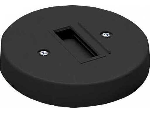 WAC Lighting Black Round Monopoint Canopy for L-Track