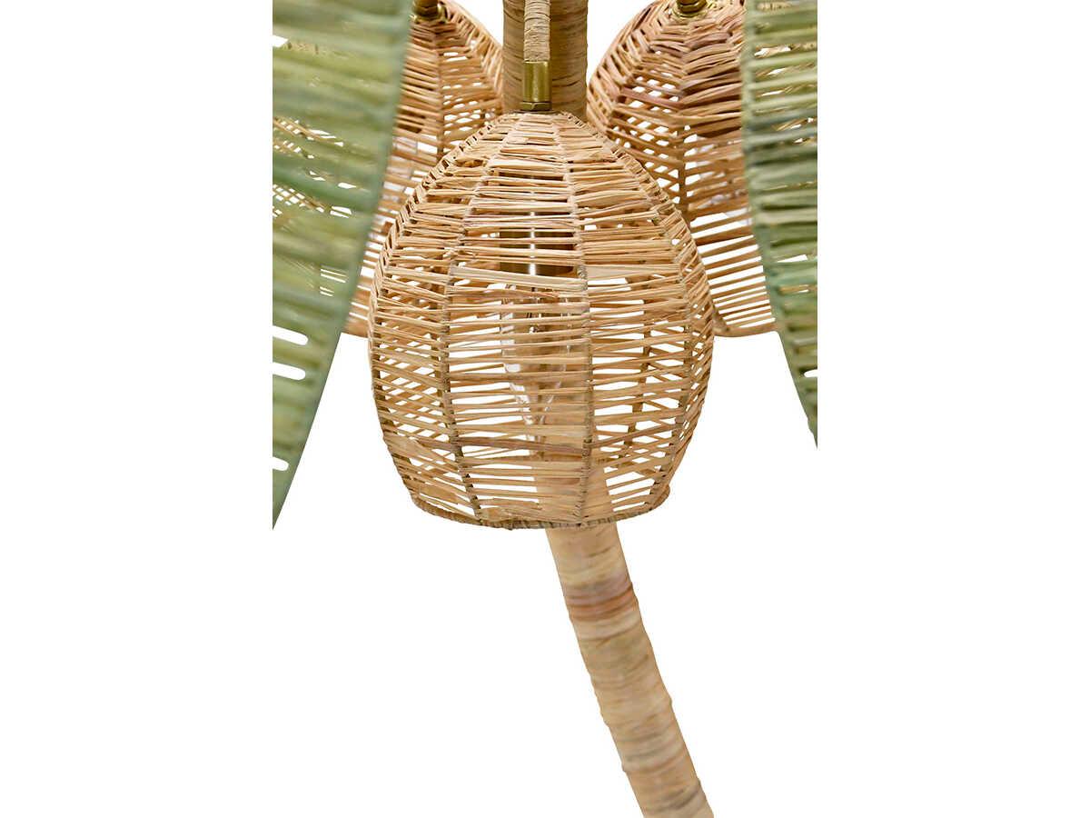 Worlds Away Coco Green Brass Floor Lamp