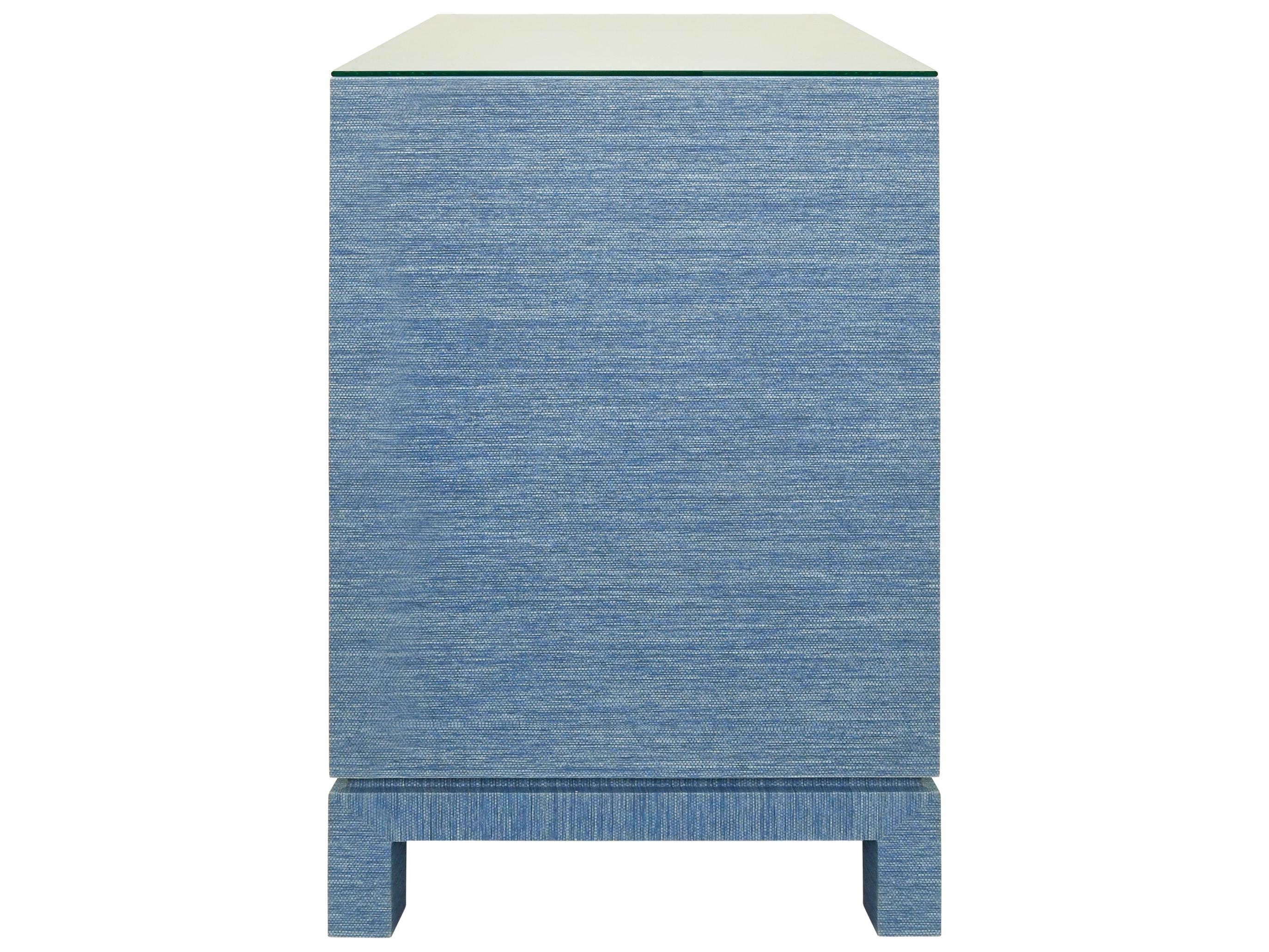 Worlds Away Rectangular Glass End Table