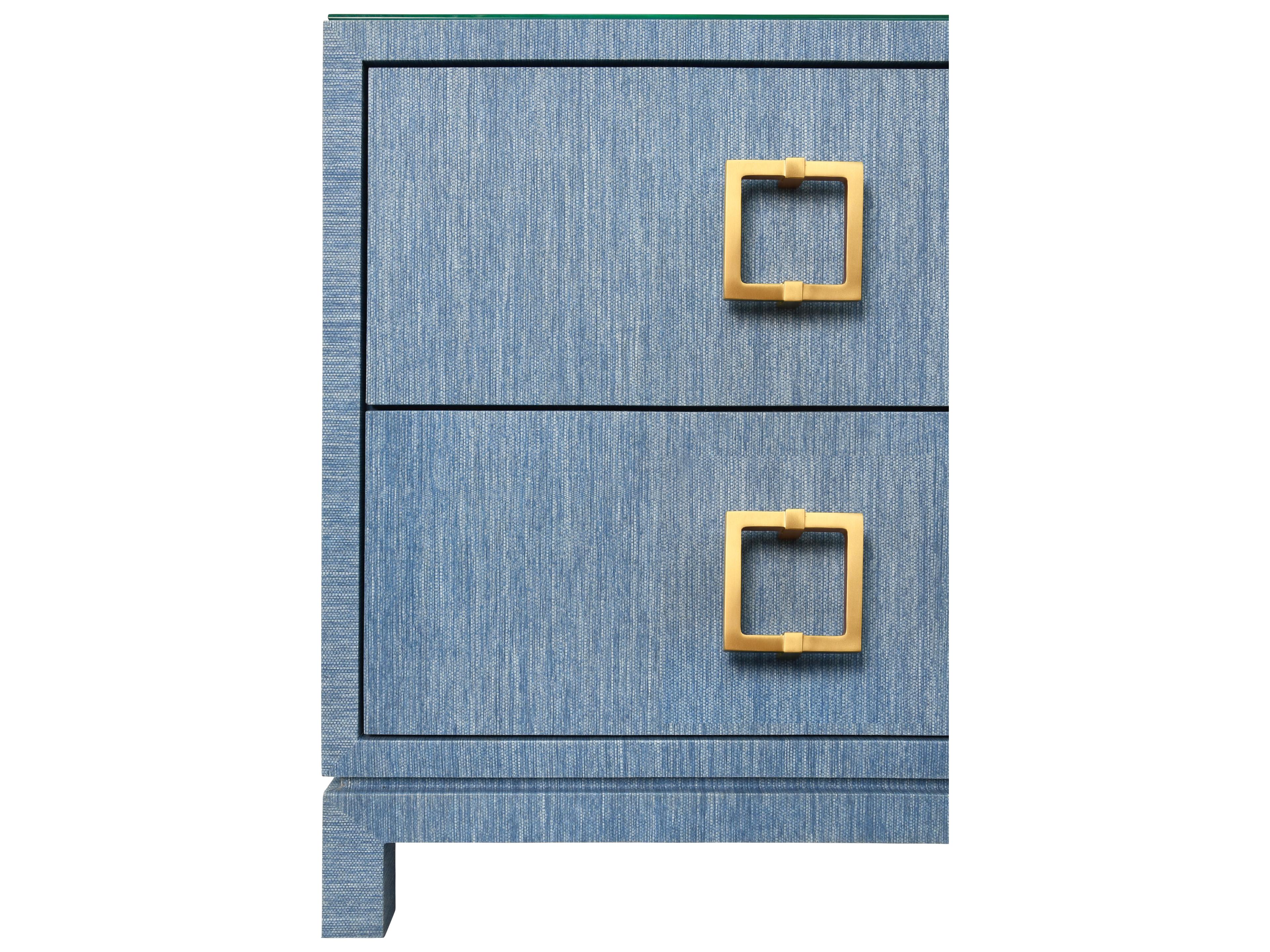 Worlds Away Rectangular Glass End Table