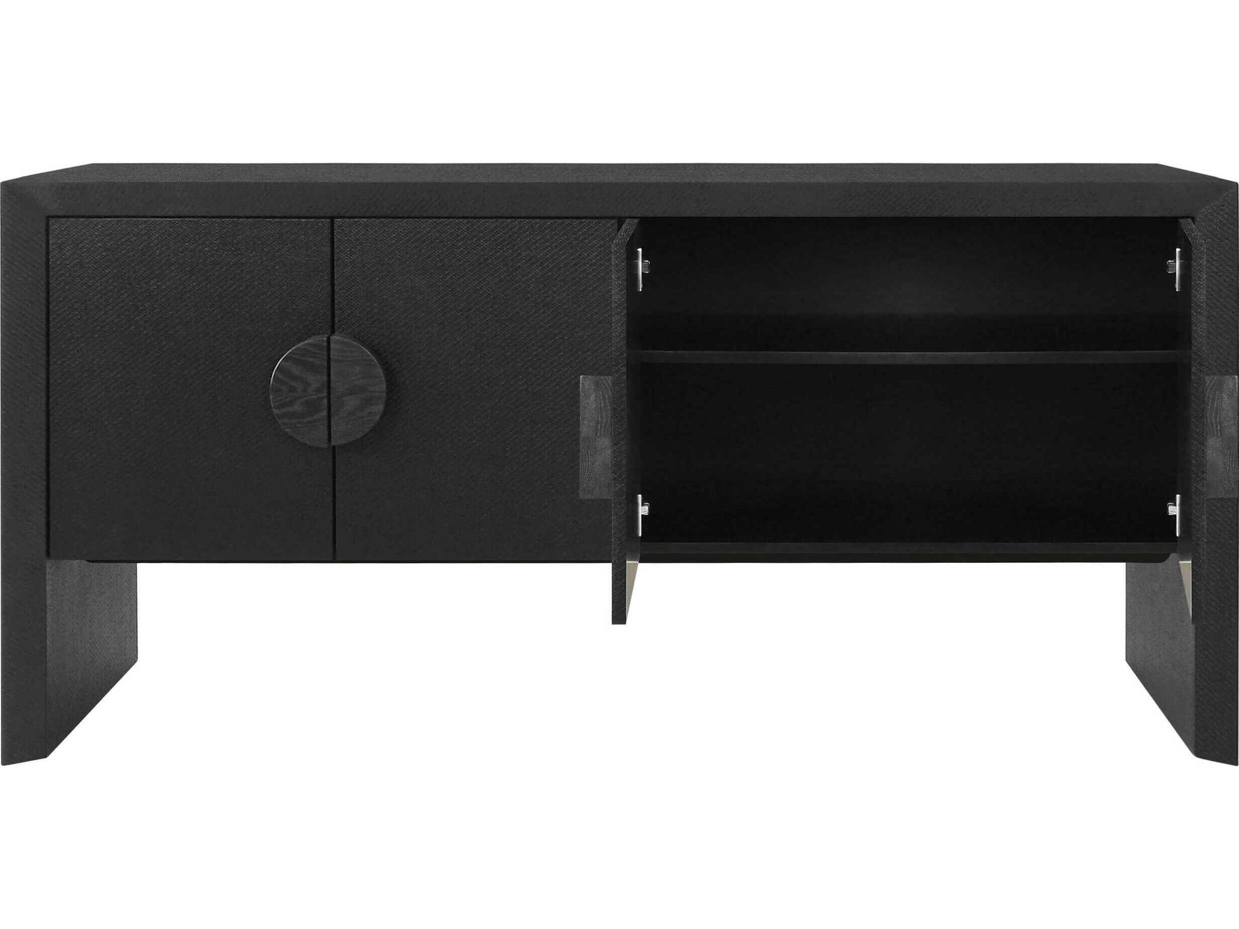 Worlds Away 64" Black Sideboard