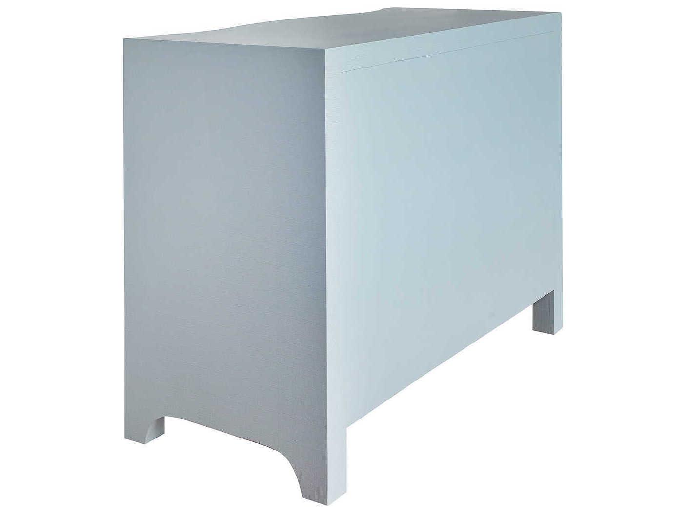 Worlds Away 3-Drawers Light Blue Accent Chest