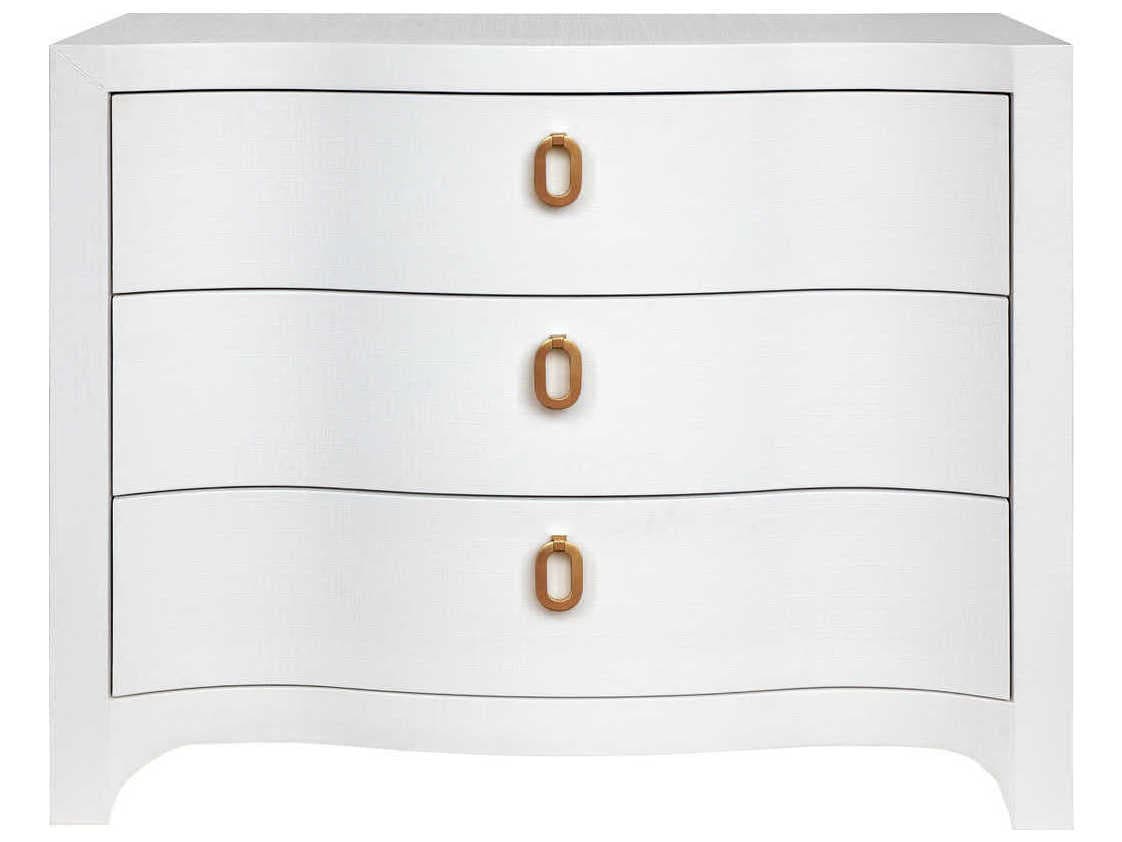 Worlds Away 3-Drawers White Accent Chest