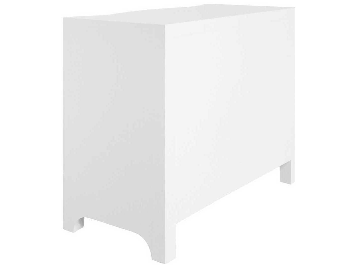 Worlds Away 3-Drawers White Accent Chest