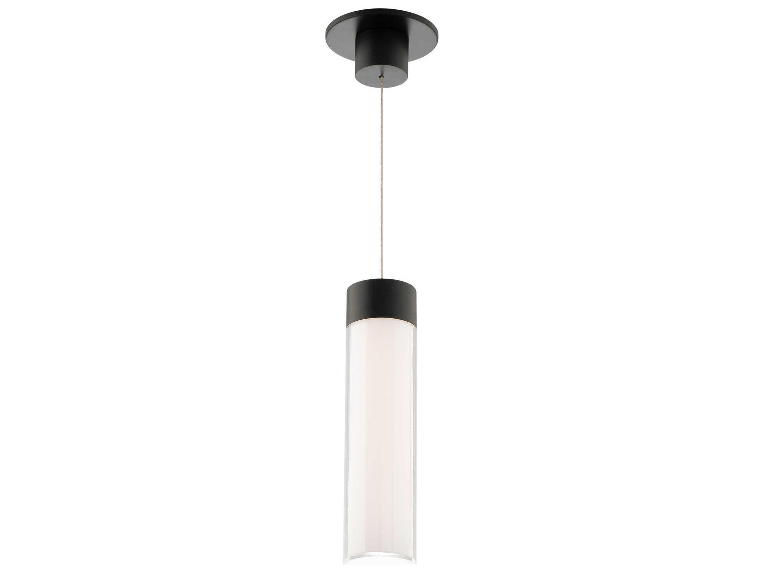 WAC Lighting Twist-N-Lite 1-Light Black Cylinder Mini Pendant
