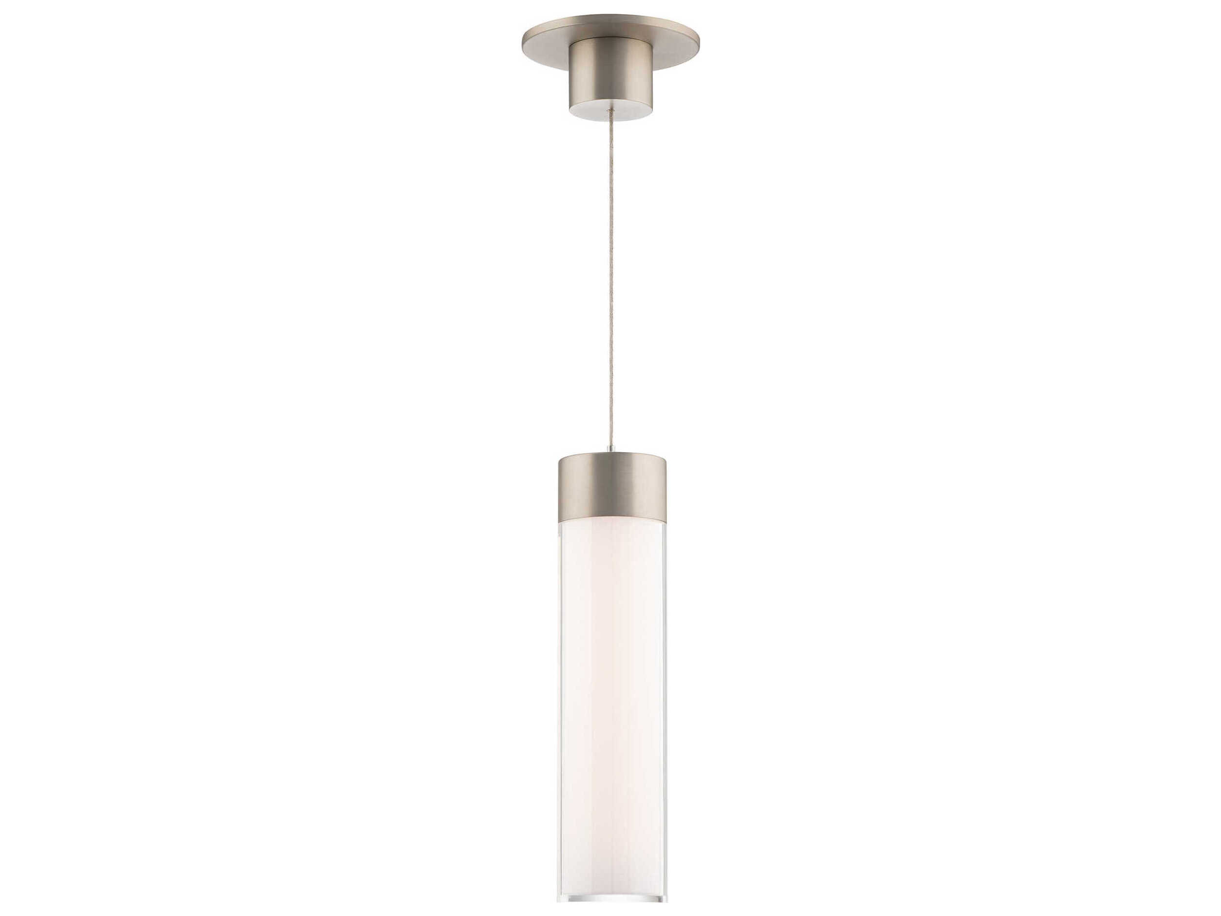 WAC Lighting Twist-N-Lite 1-Light Brushed Nickel Cylinder Mini Pendant