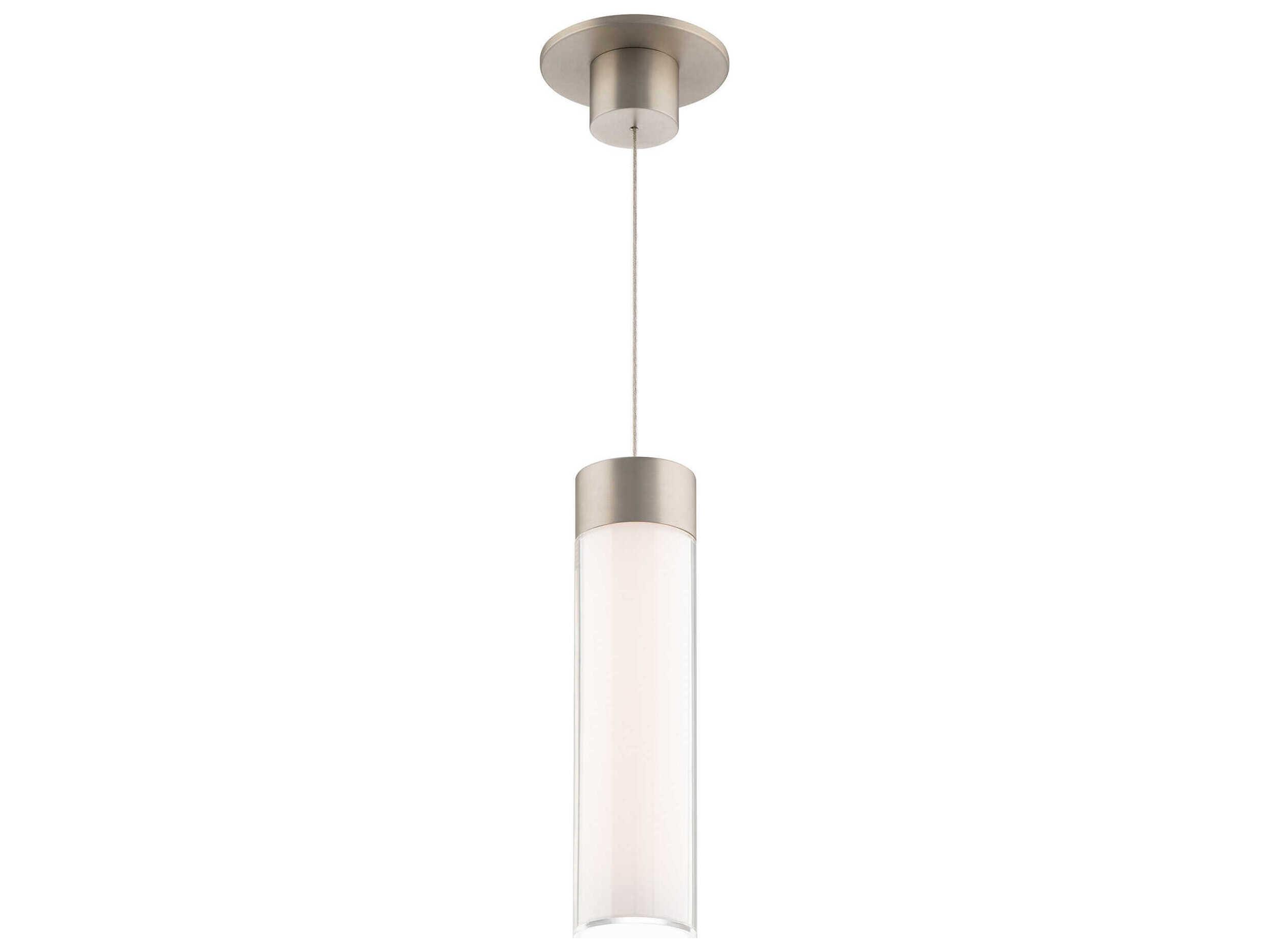 WAC Lighting Twist-N-Lite 1-Light Brushed Nickel Cylinder Mini Pendant