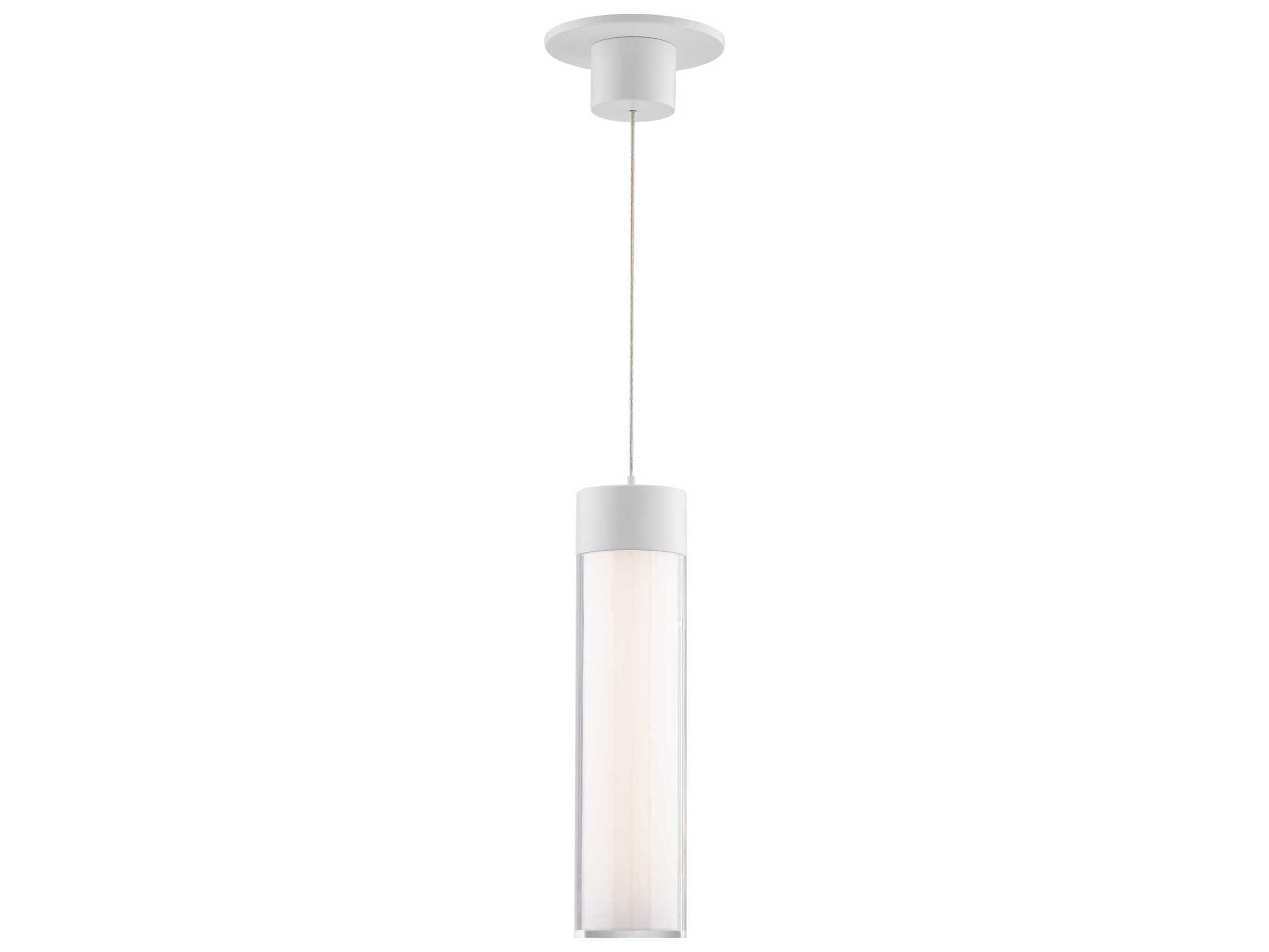 WAC Lighting Twist-N-Lite 1-Light White Cylinder Mini Pendant