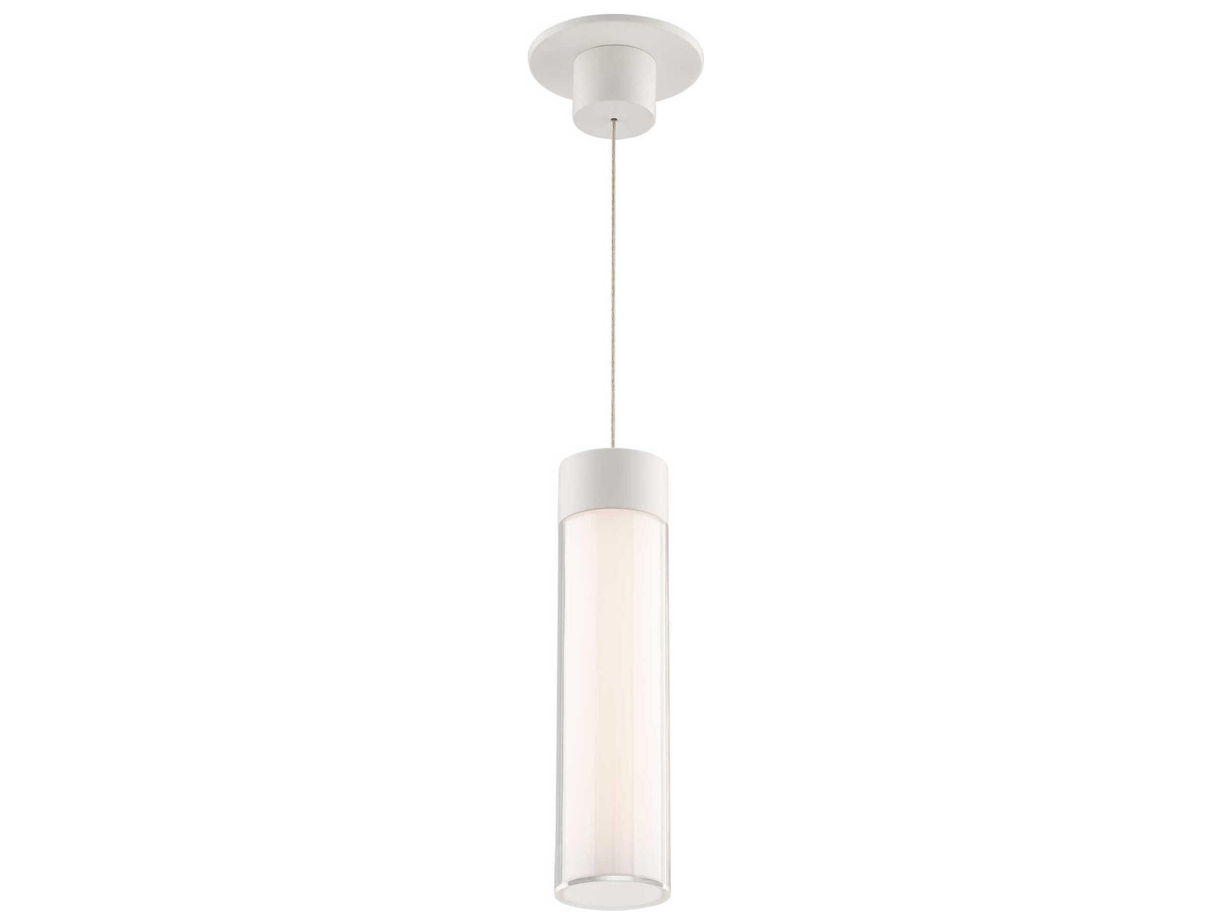 WAC Lighting Twist-N-Lite 1-Light White Cylinder Mini Pendant