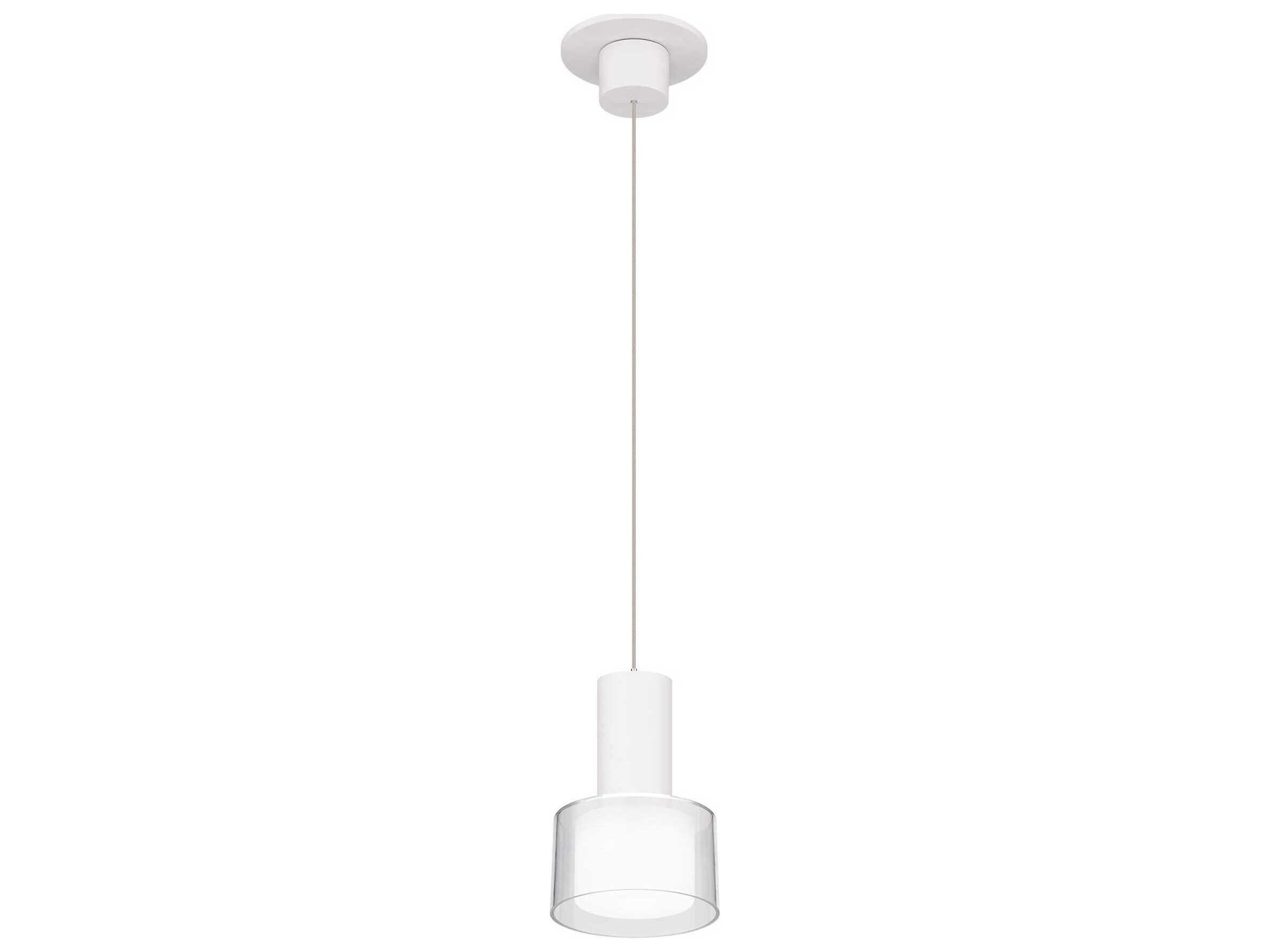 WAC Lighting Twist-N-Lite 1-Light White Drum Mini Pendant