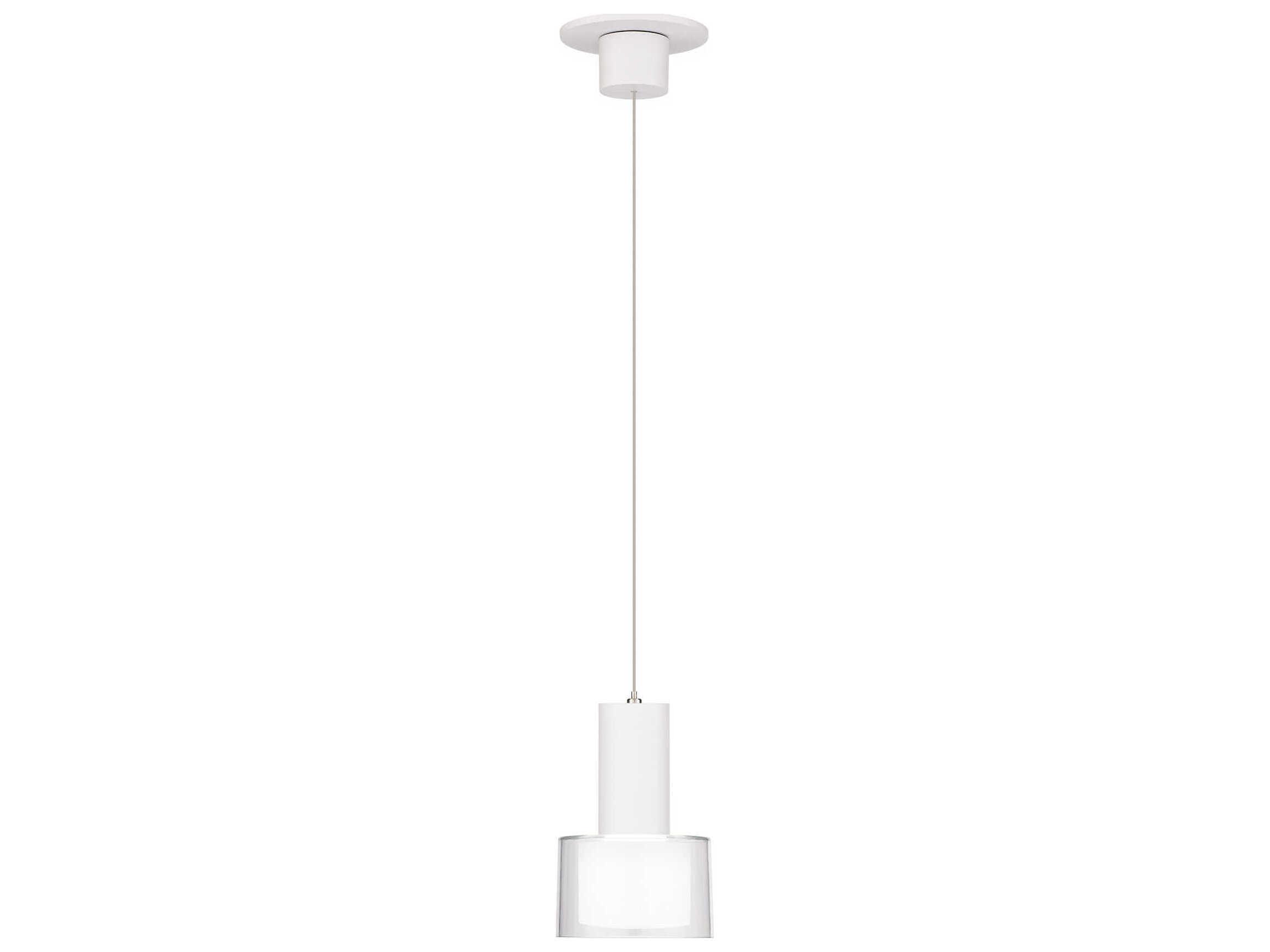 WAC Lighting Twist-N-Lite 1-Light White Drum Mini Pendant