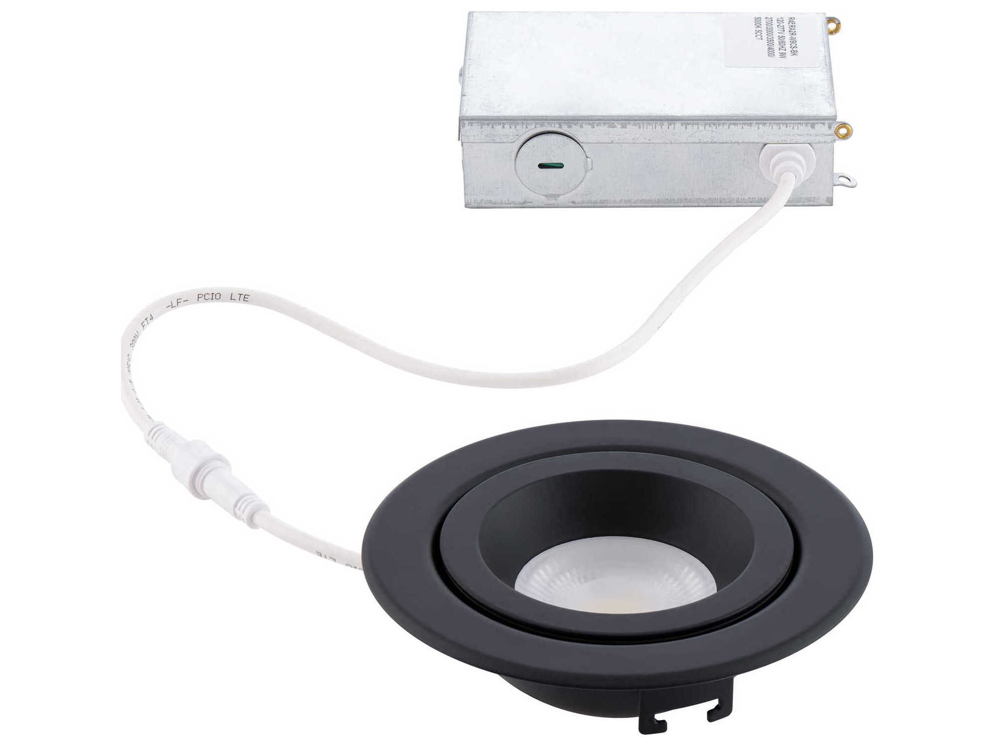 WAC Lighting Lotos 1-Light Black Round Recessed Light