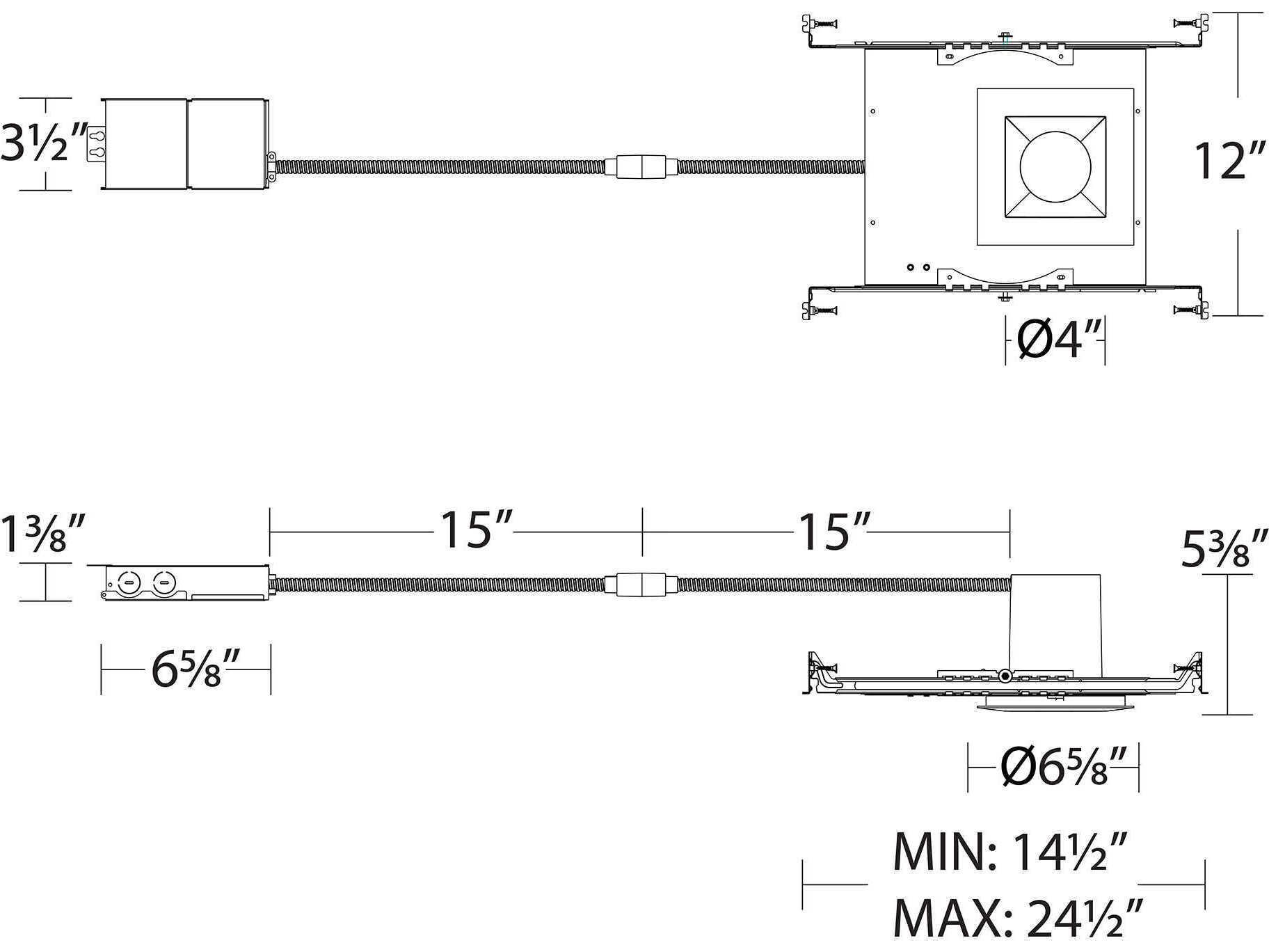 WAC Lighting Blaze 1 - Light LED Outdoor Ceiling Light