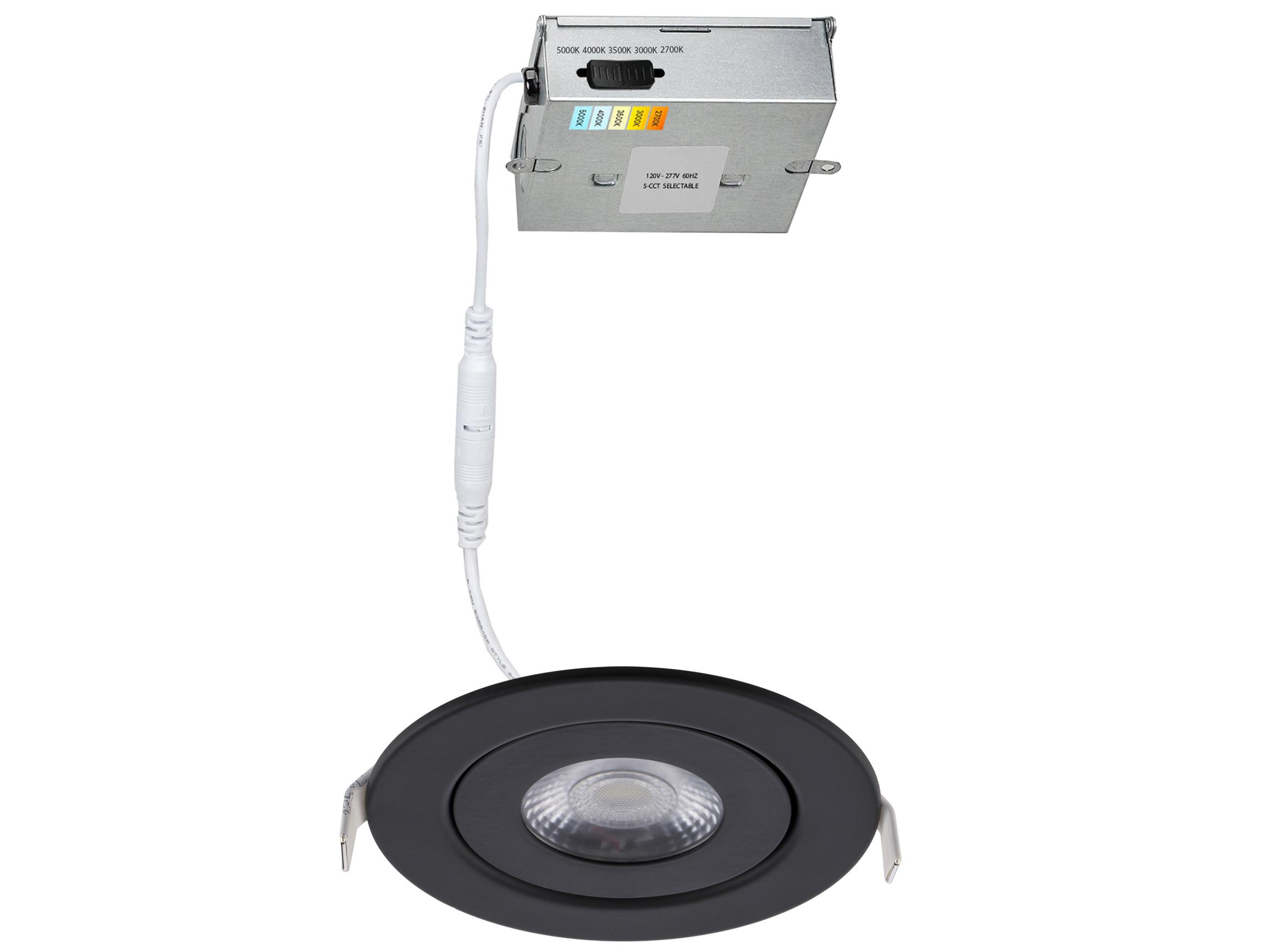 WAC Lighting Lotos 1-Light Black Round Recessed Light