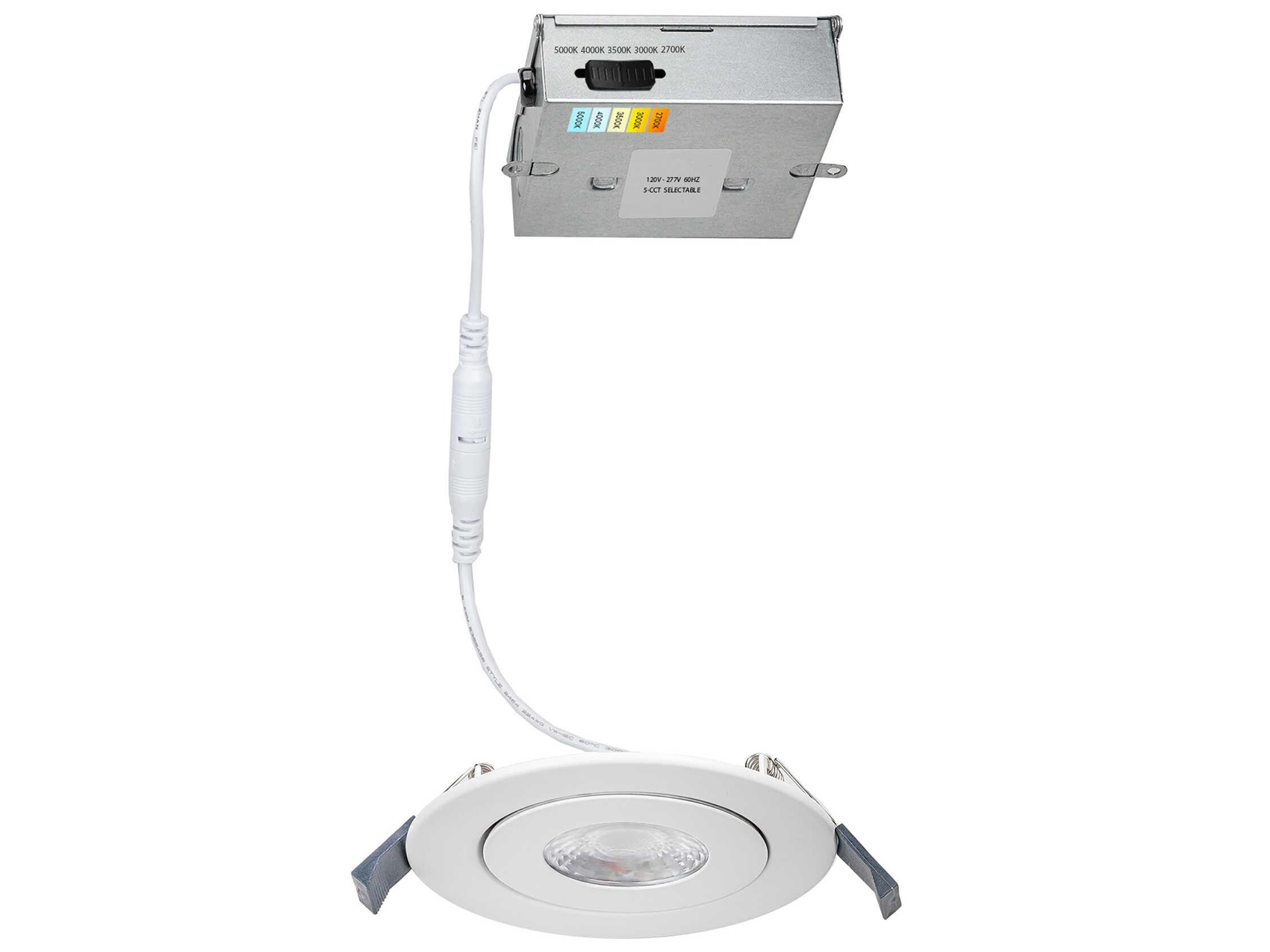 WAC Lighting Lotos 1-Light White LED Round Recessed Light