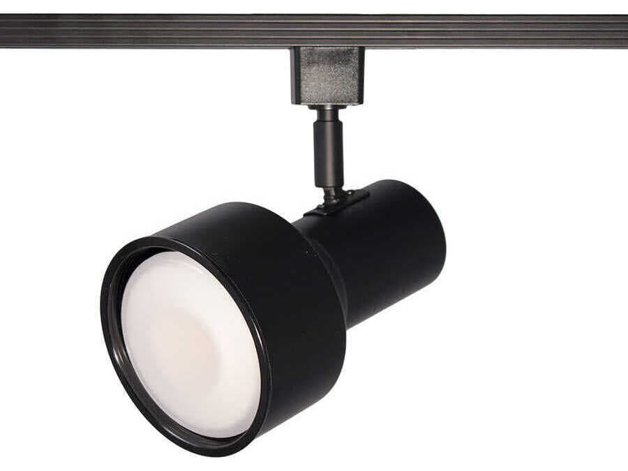 WAC Lighting Line Voltage 1-Light Black Round Track Head