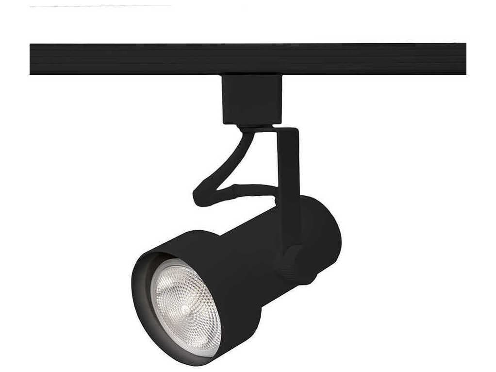 WAC Lighting Line Voltage 1-Light Black Round Track Head