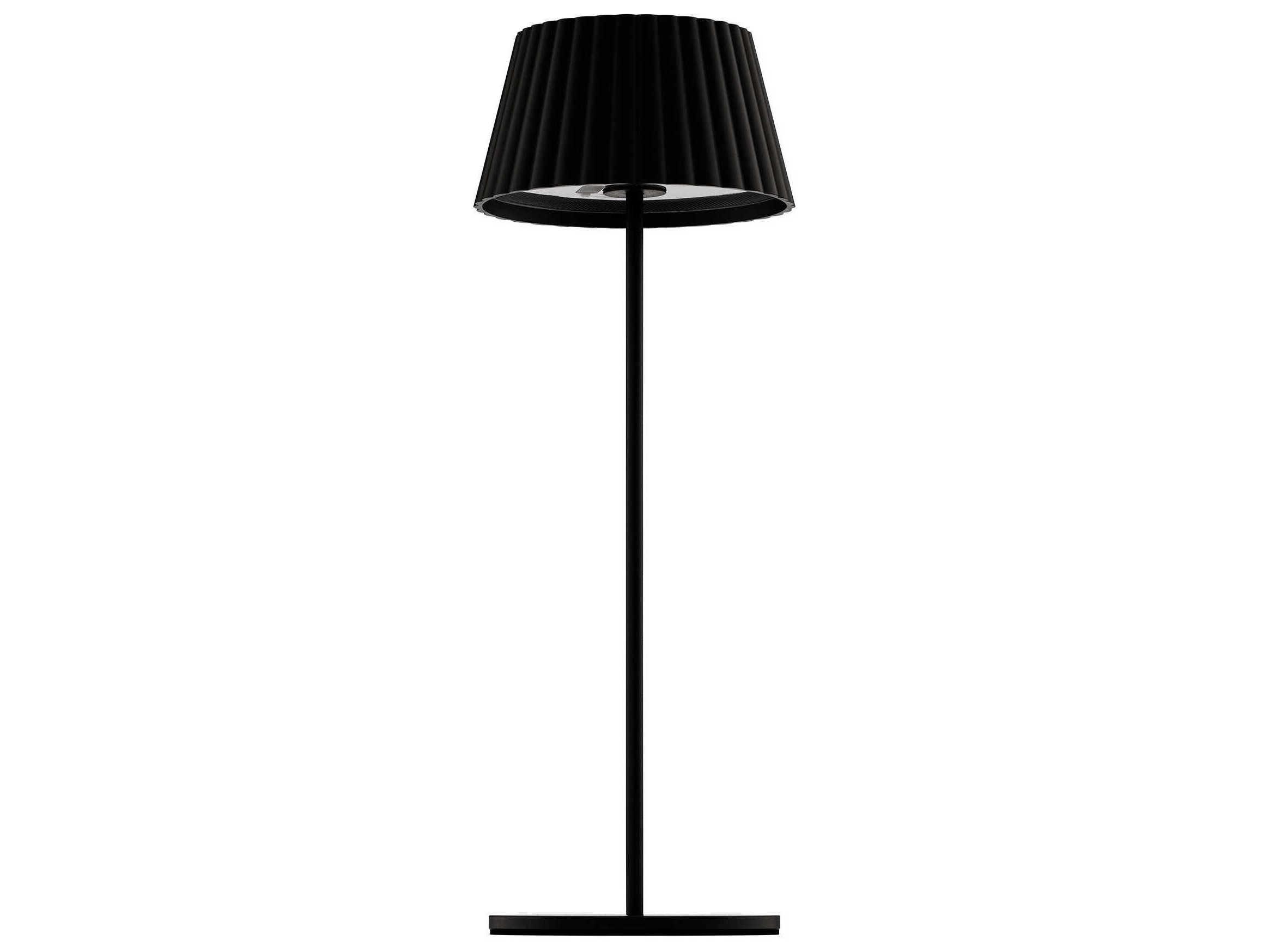 WAC Lighting Pleat Black Polycarbonate Table Lamp