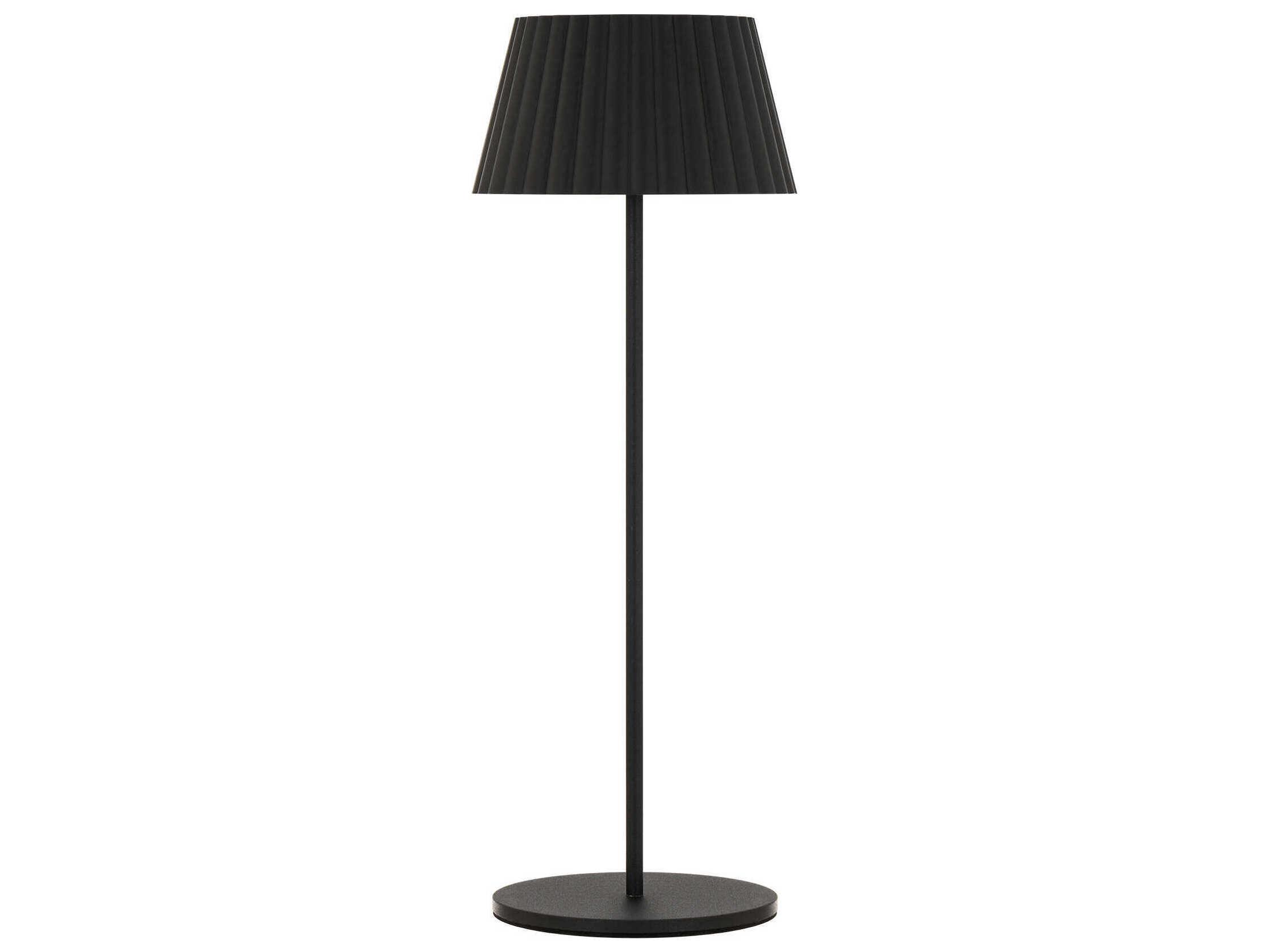 WAC Lighting Pleat Black Polycarbonate Table Lamp