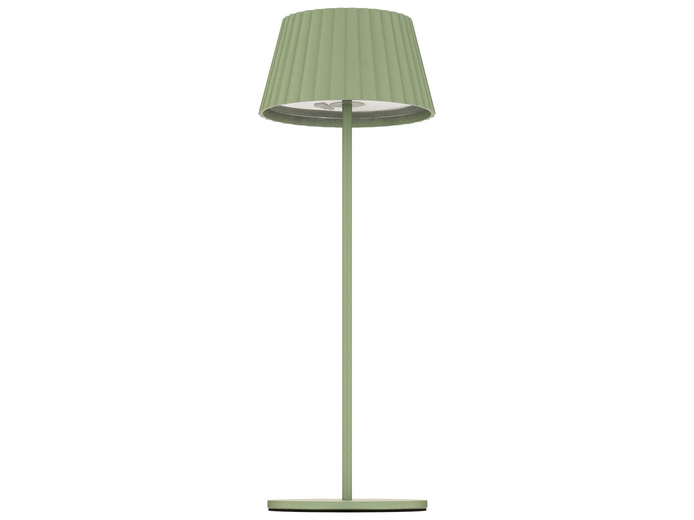 WAC Lighting Pleat Green Polycarbonate Table Lamp