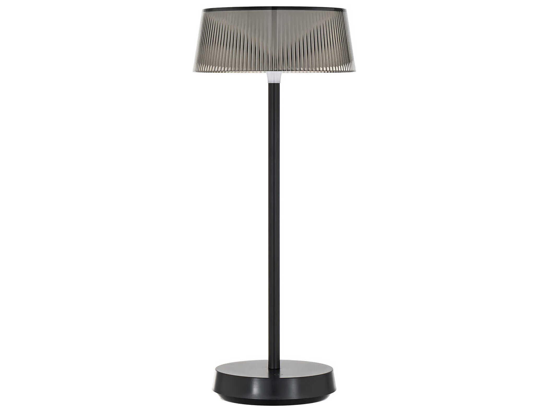 WAC Lighting Crystal Black Clear Polycarbonate Table Lamp
