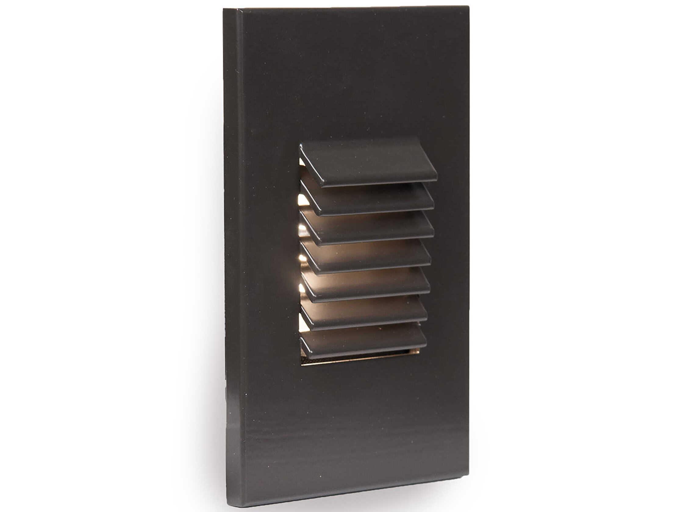 WAC Lighting Landscape 1-Light Vertical Louvered Step and Wall Light
