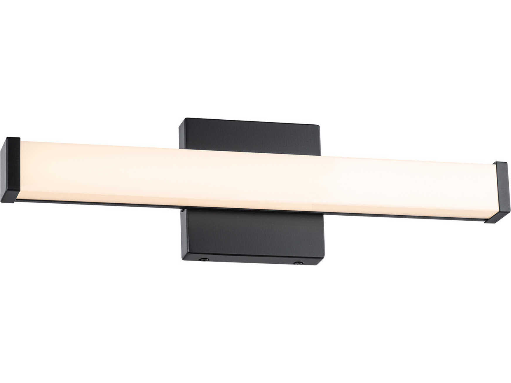 WAC Lighting Slim 1-Light Black Vanity Light