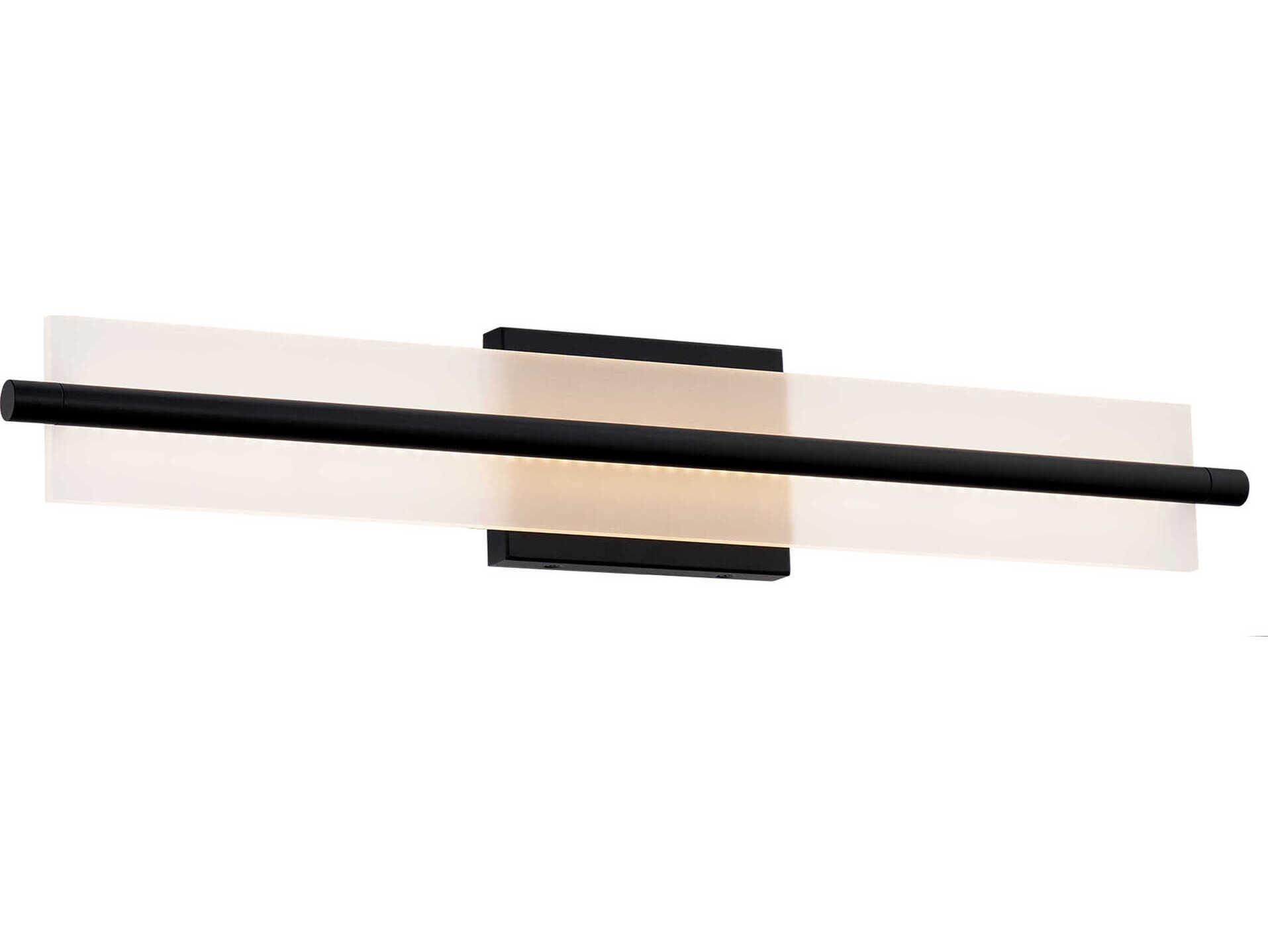 WAC Lighting Razor 1-Light Black Vanity Light