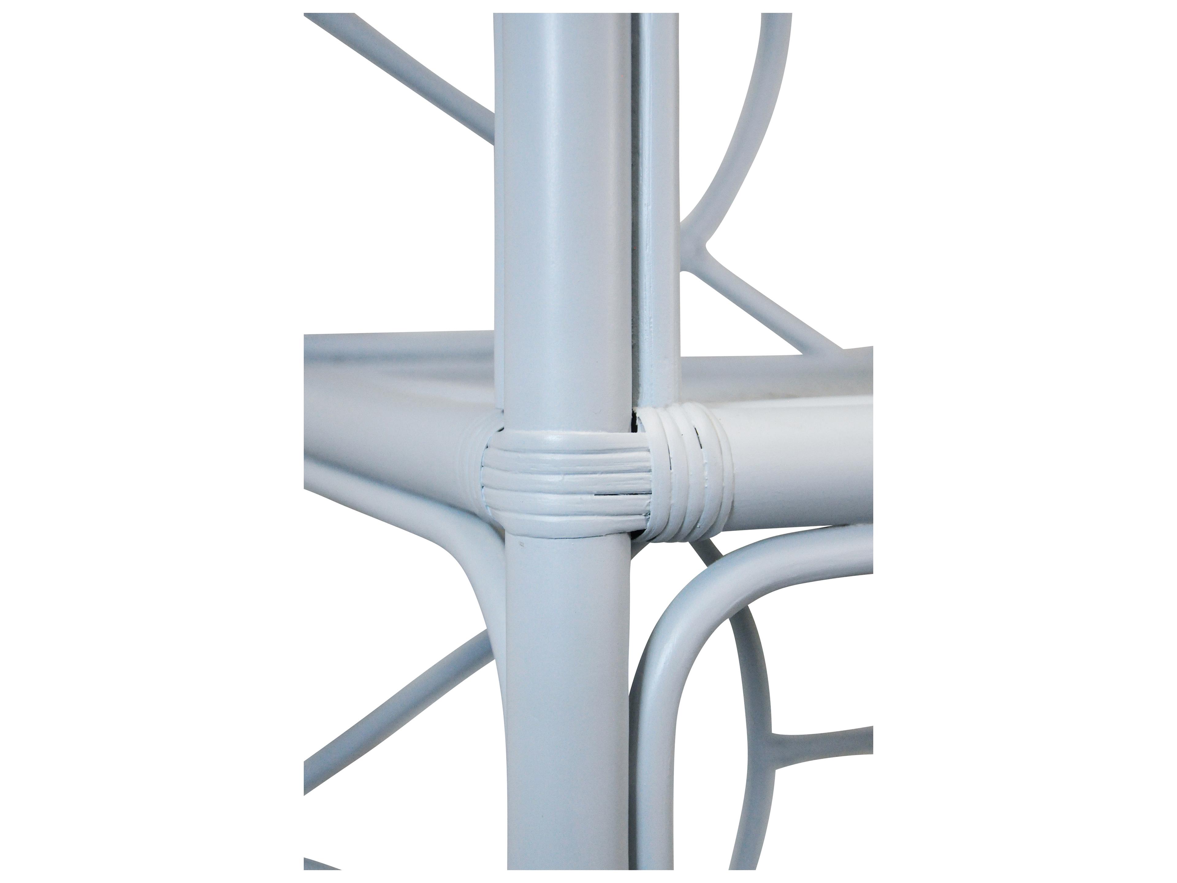 Worlds Away Rattan Light Blue Etagere