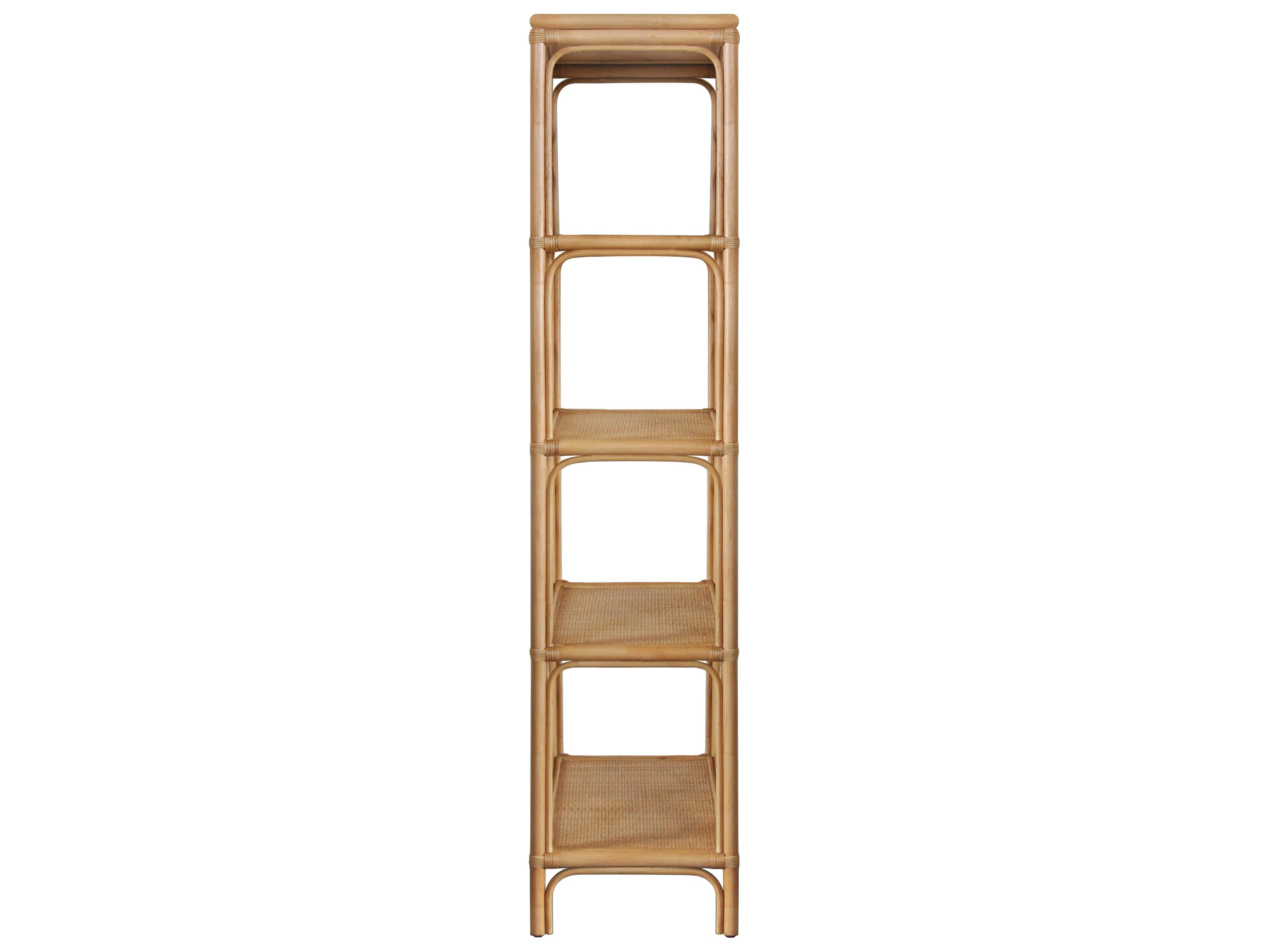 Worlds Away Natural Rattan Etagere