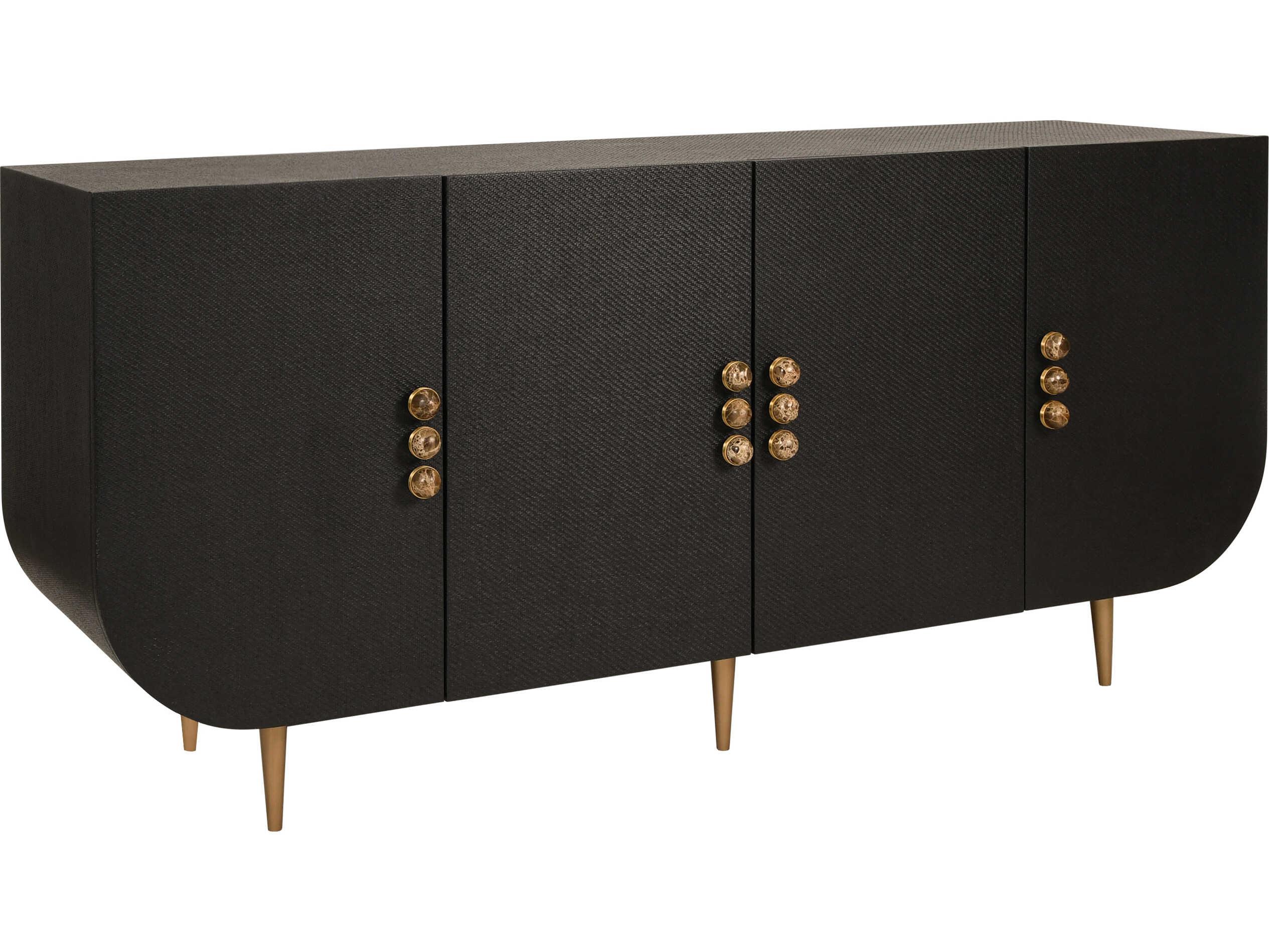 Worlds Away Deluca 72" Black Sideboard