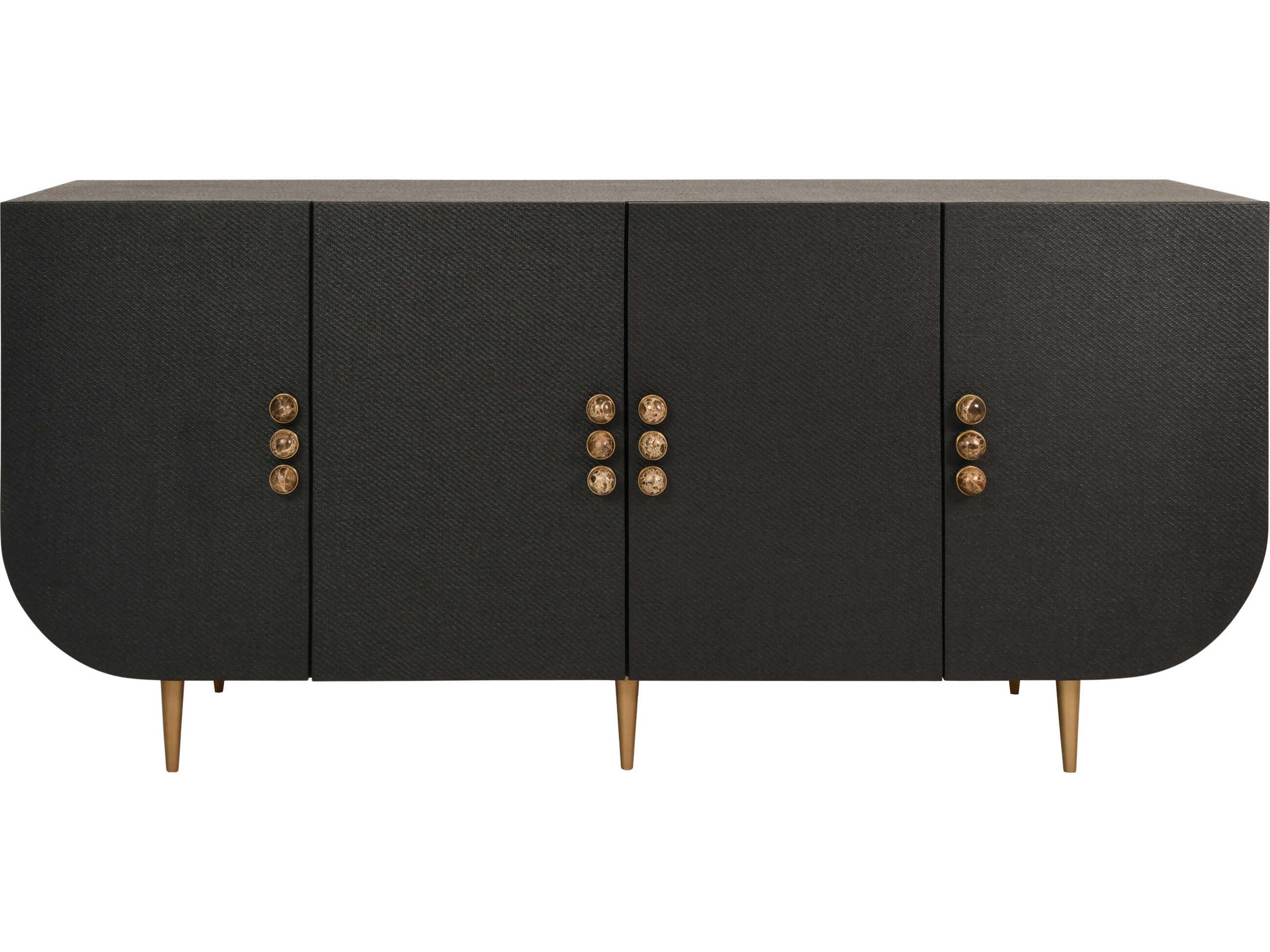Worlds Away Deluca 72" Black Sideboard