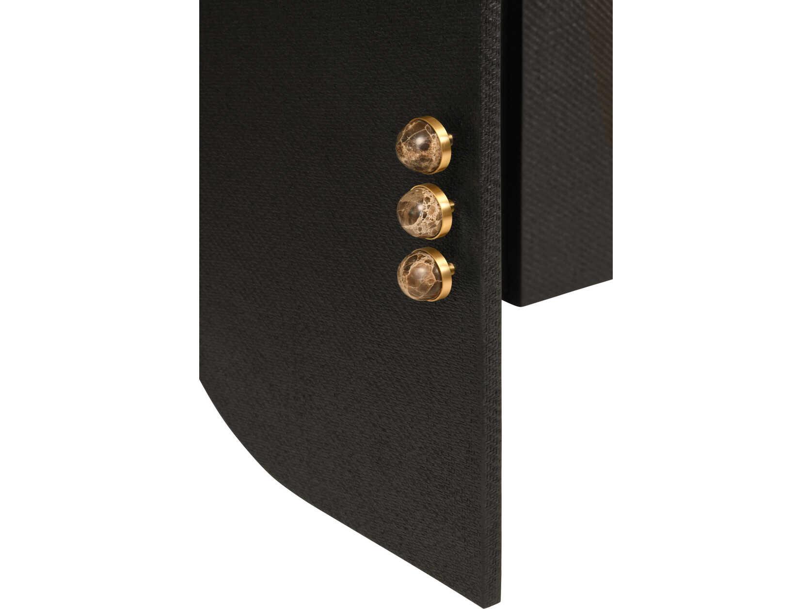 Worlds Away Deluca 72" Black Sideboard