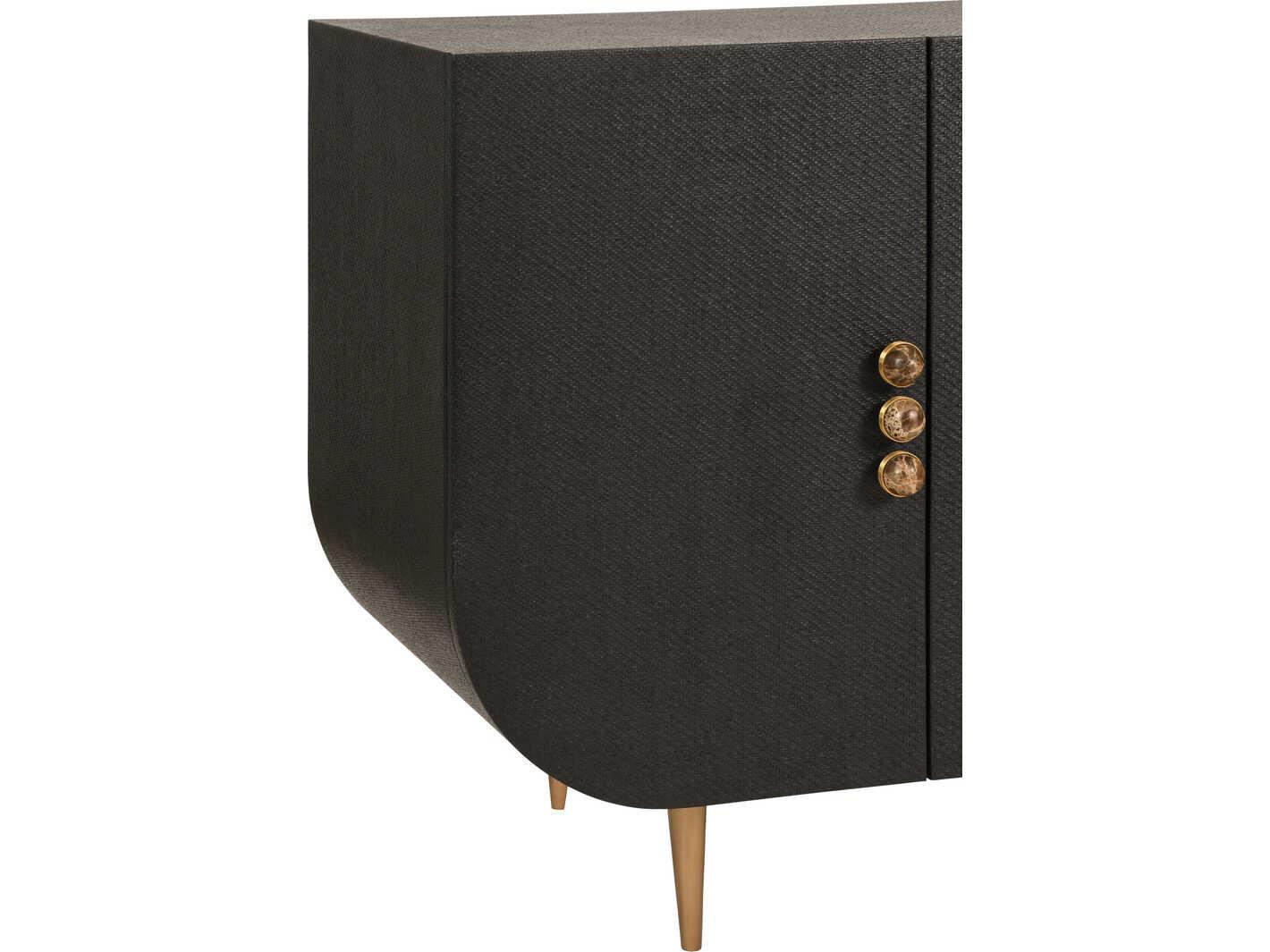 Worlds Away Deluca 72" Black Sideboard