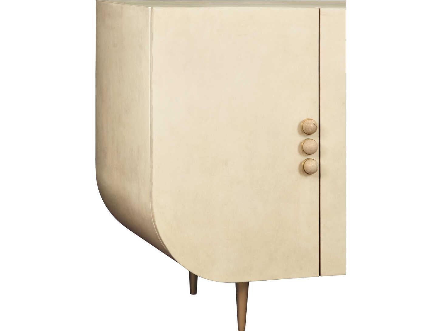 Worlds Away Deluca 72" Solid Wood Beige Sideboard