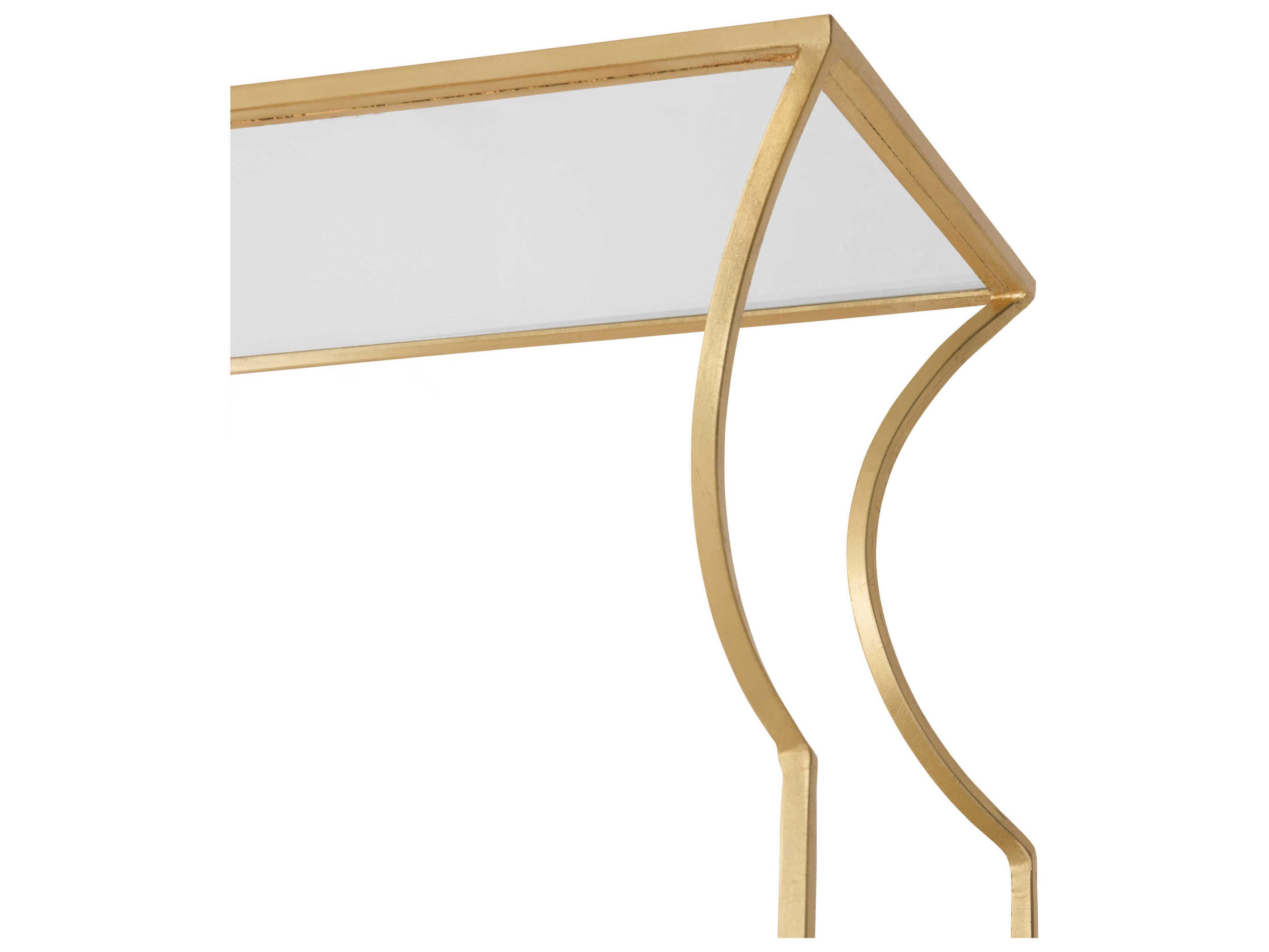 Worlds Away Flared Top Gold Leaf Etagere