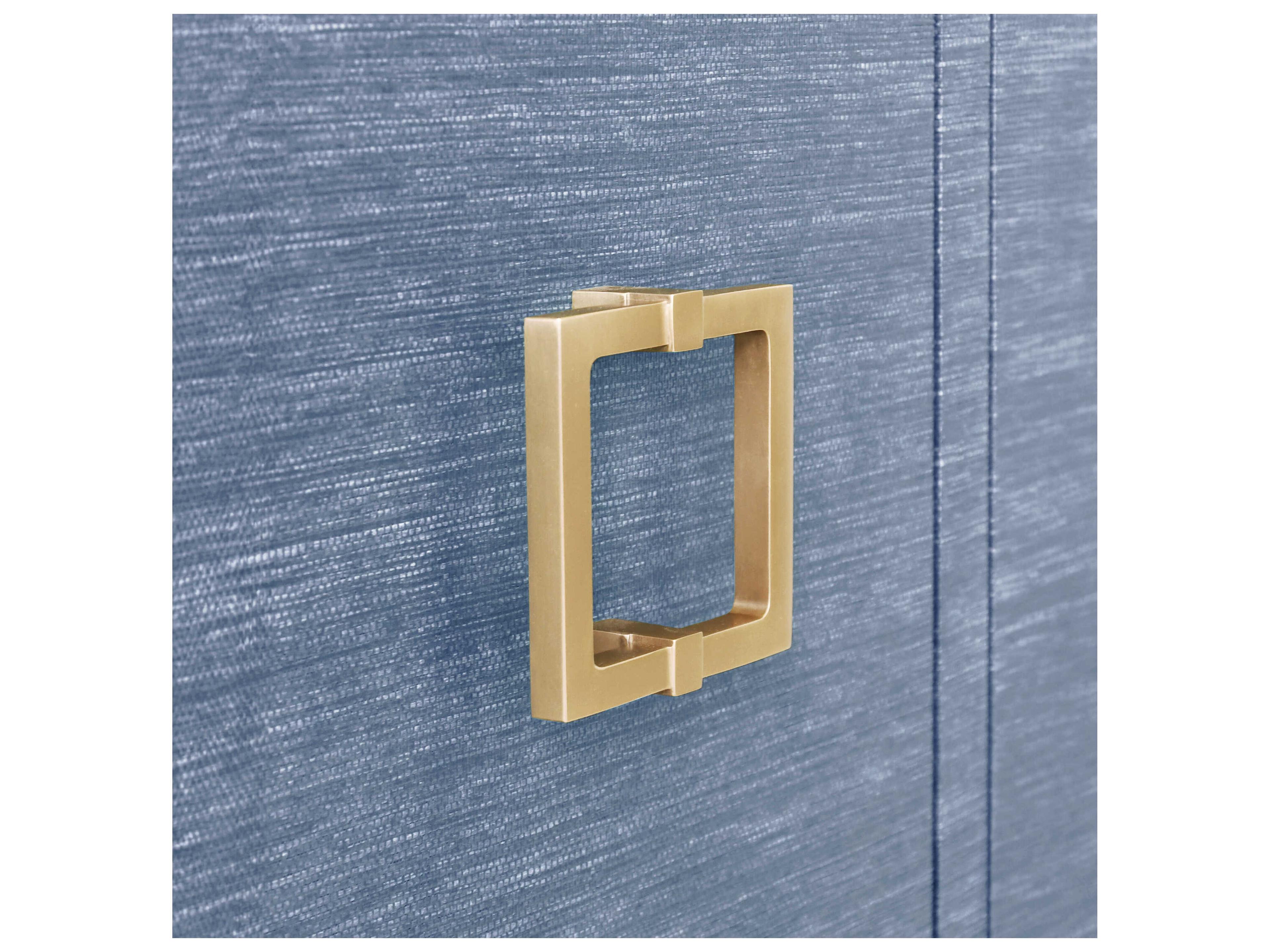 Worlds Away 62" Blue Dyed Grasscloth Sideboard