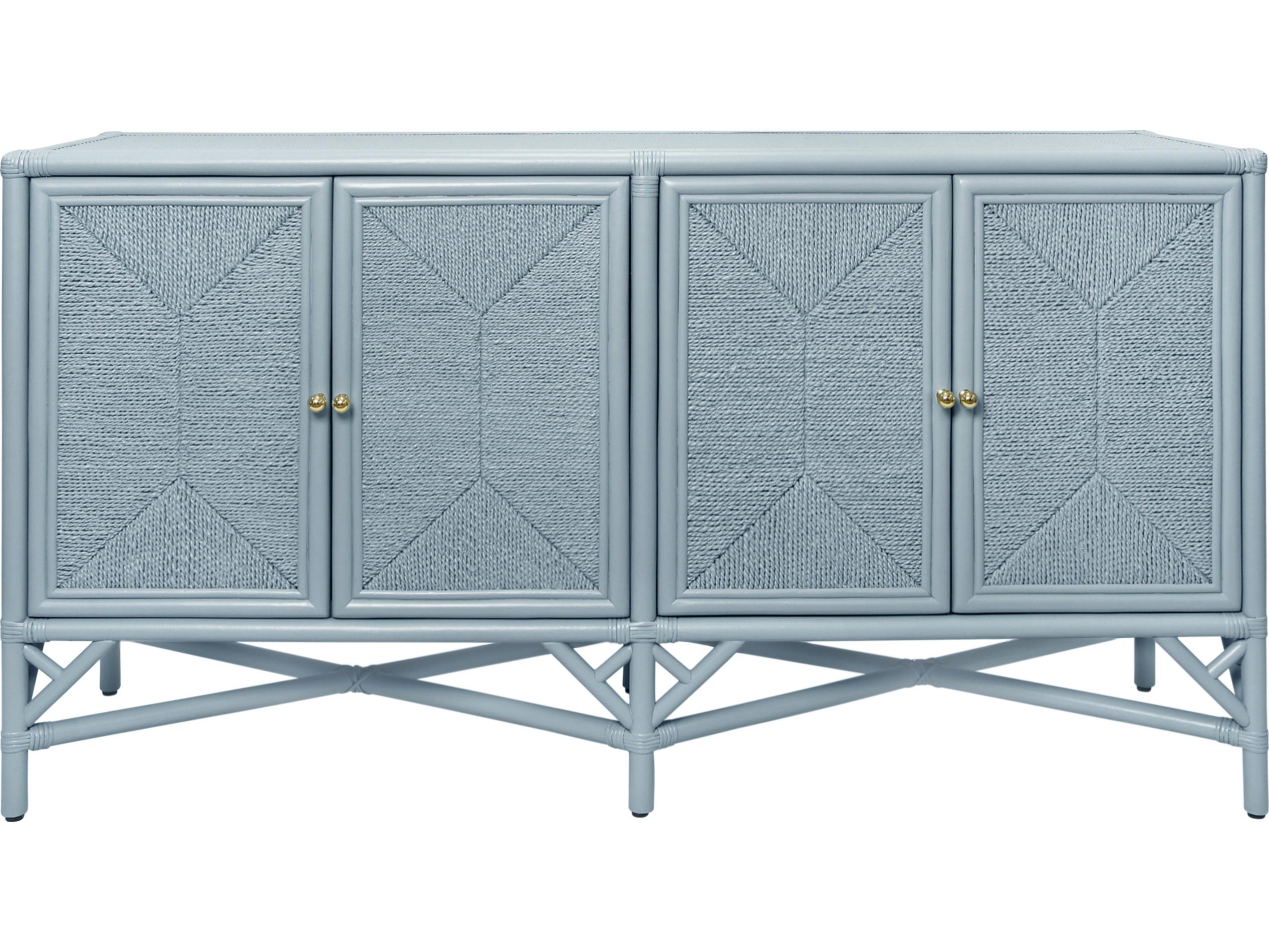 Worlds Away 60" Rattan Sideboard