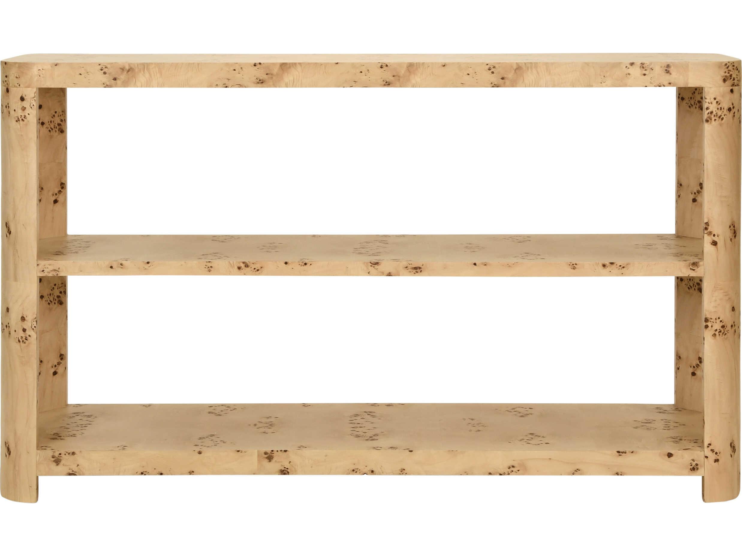 Worlds Away Emery Rectangular Wood Brown Console Table