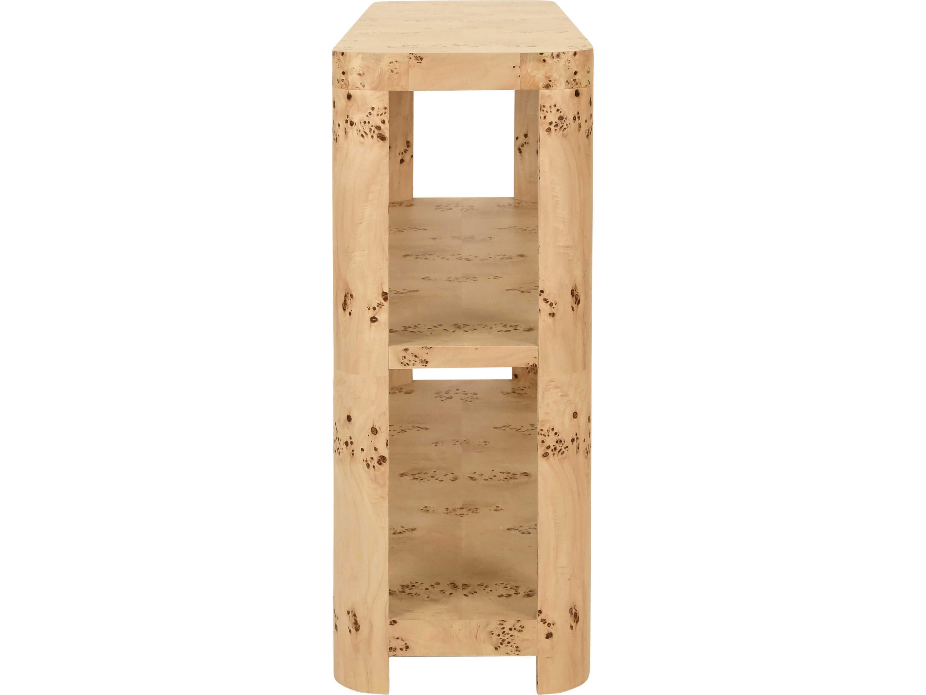 Worlds Away Emery Rectangular Wood Brown Console Table