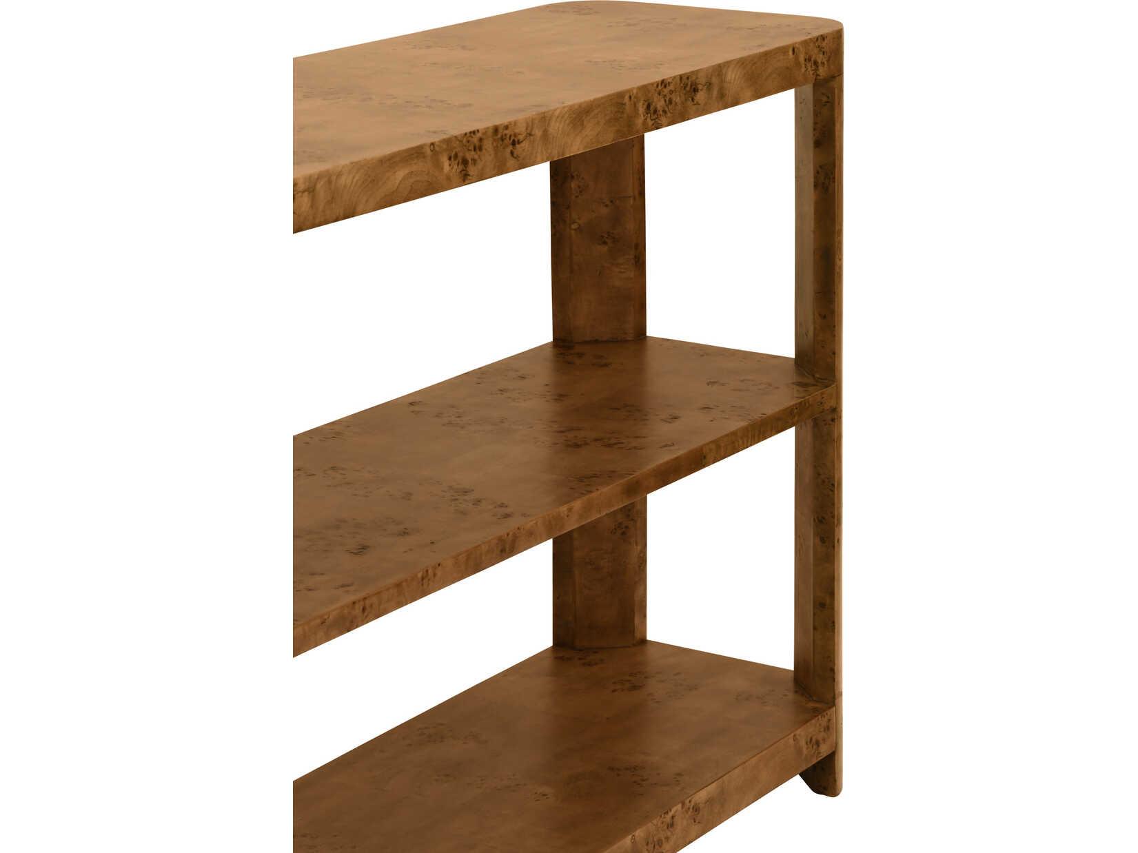 Worlds Away Emery Rectangular Wood Brown Console Table