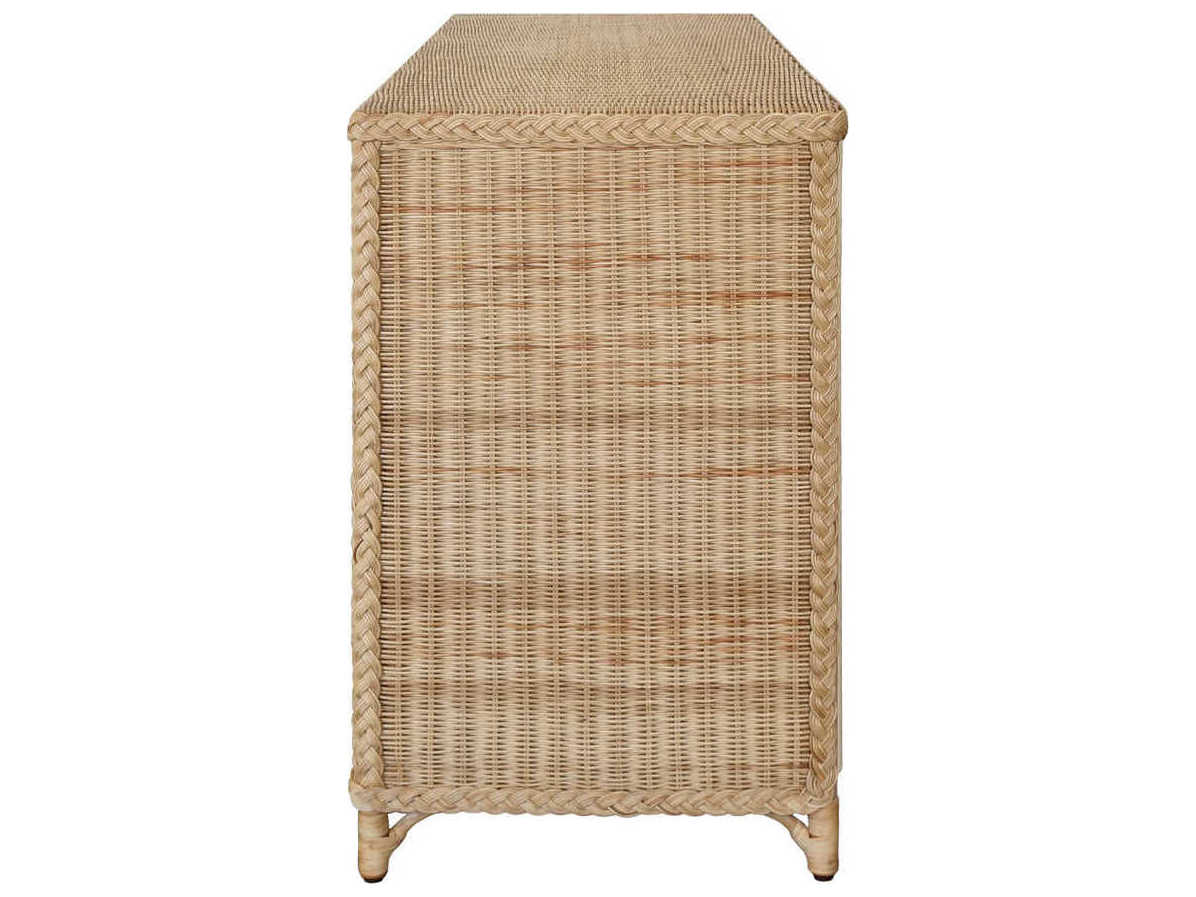 Worlds Away Rattan 62" Sideboard