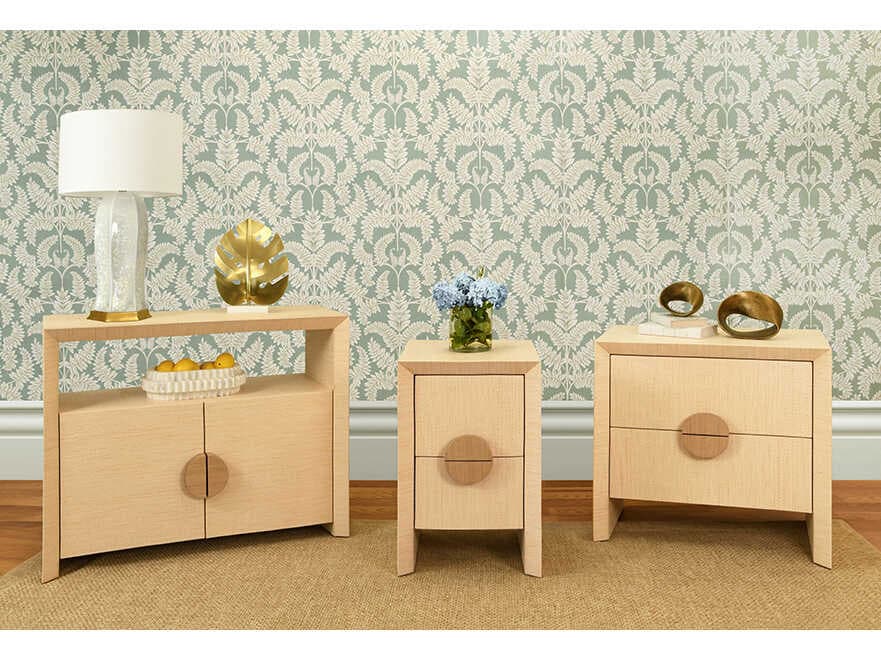 Worlds Away Ezra Rectangular Wood Brown End Table