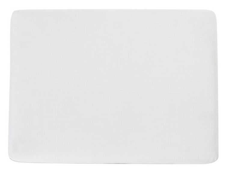 Worlds Away Glossy Burl Wood White Linen Brown Upholstered Accent Stool