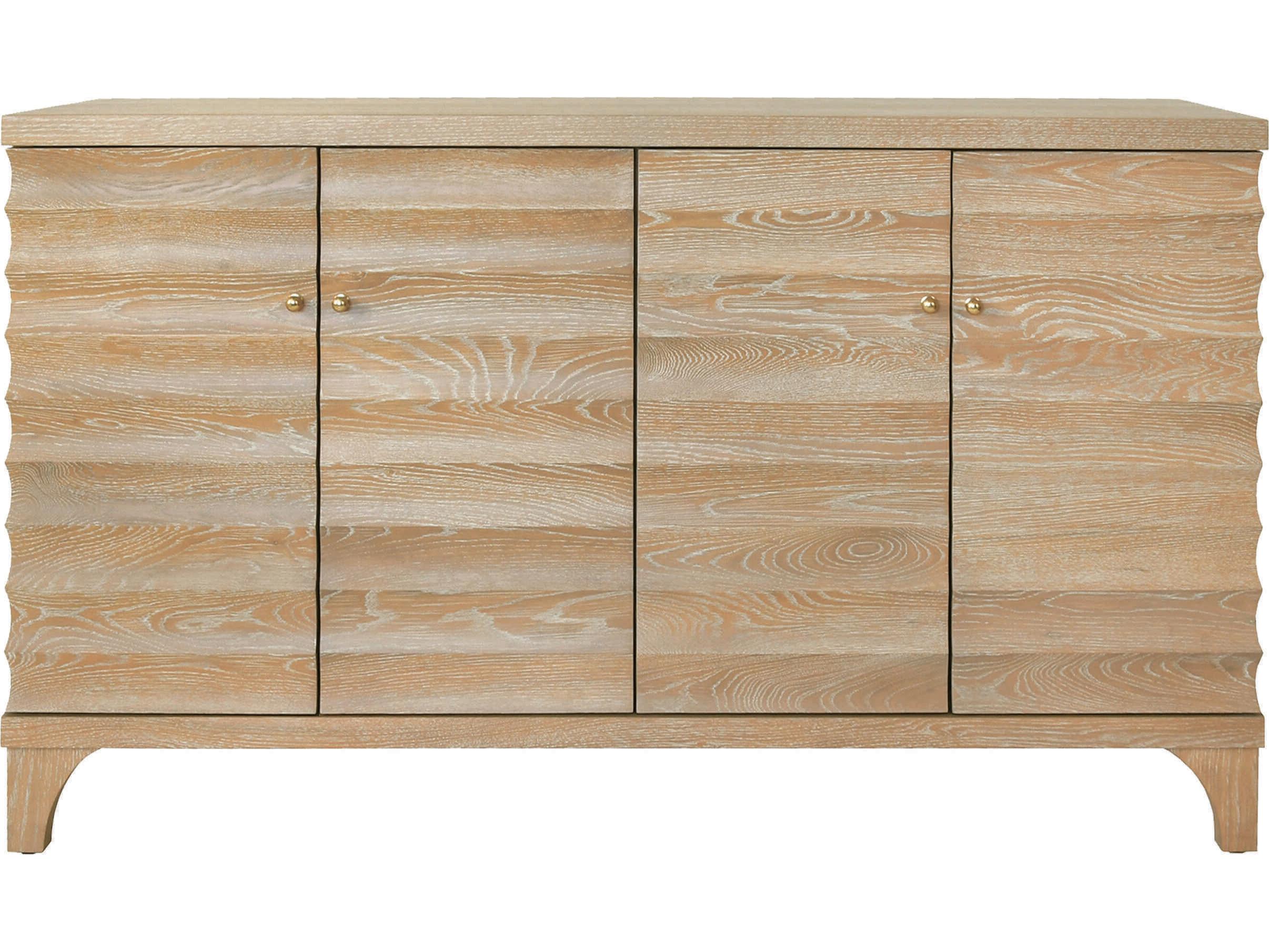 Worlds Away 60" Cerused Oak Sideboard