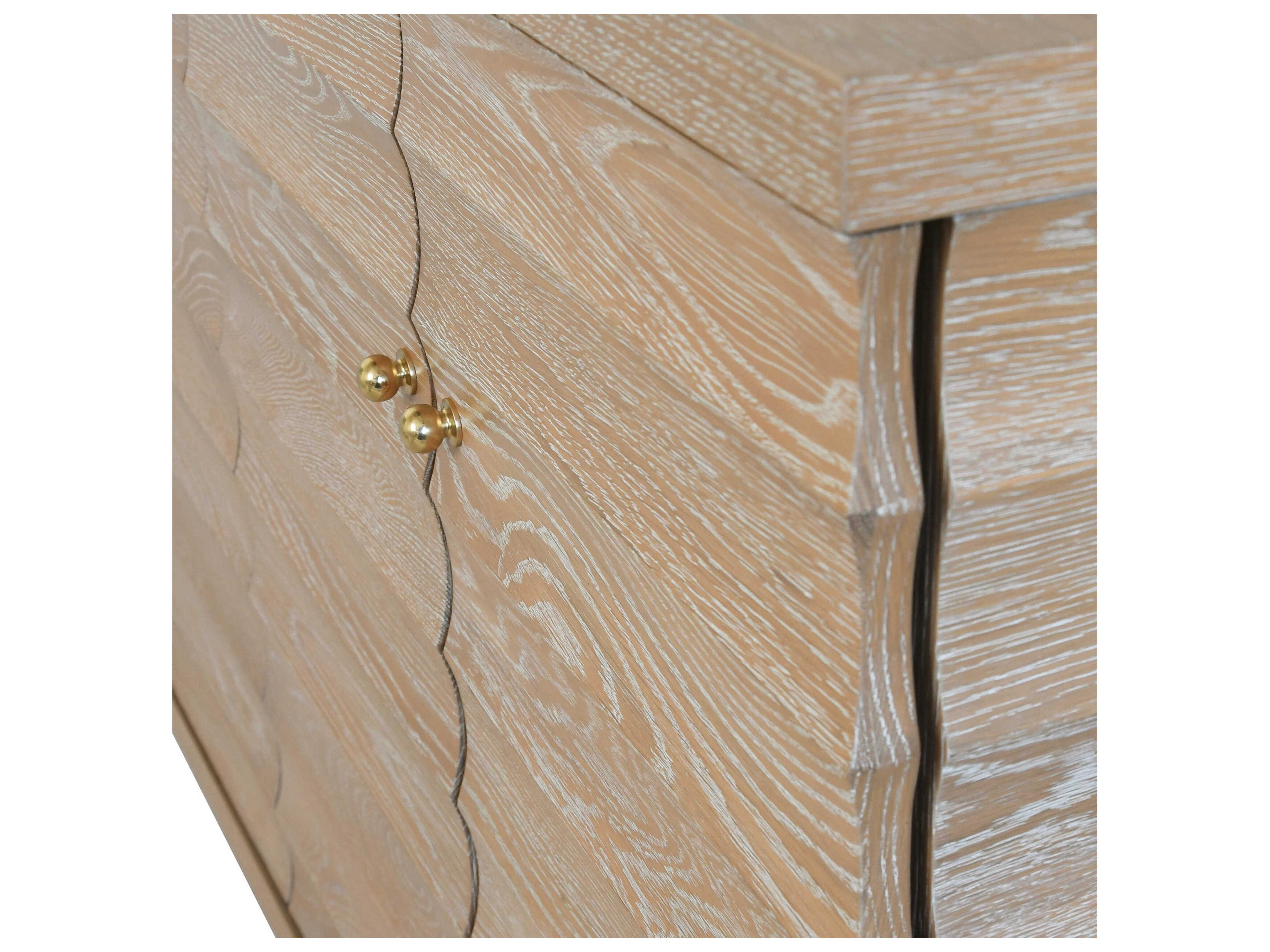 Worlds Away 60" Cerused Oak Sideboard